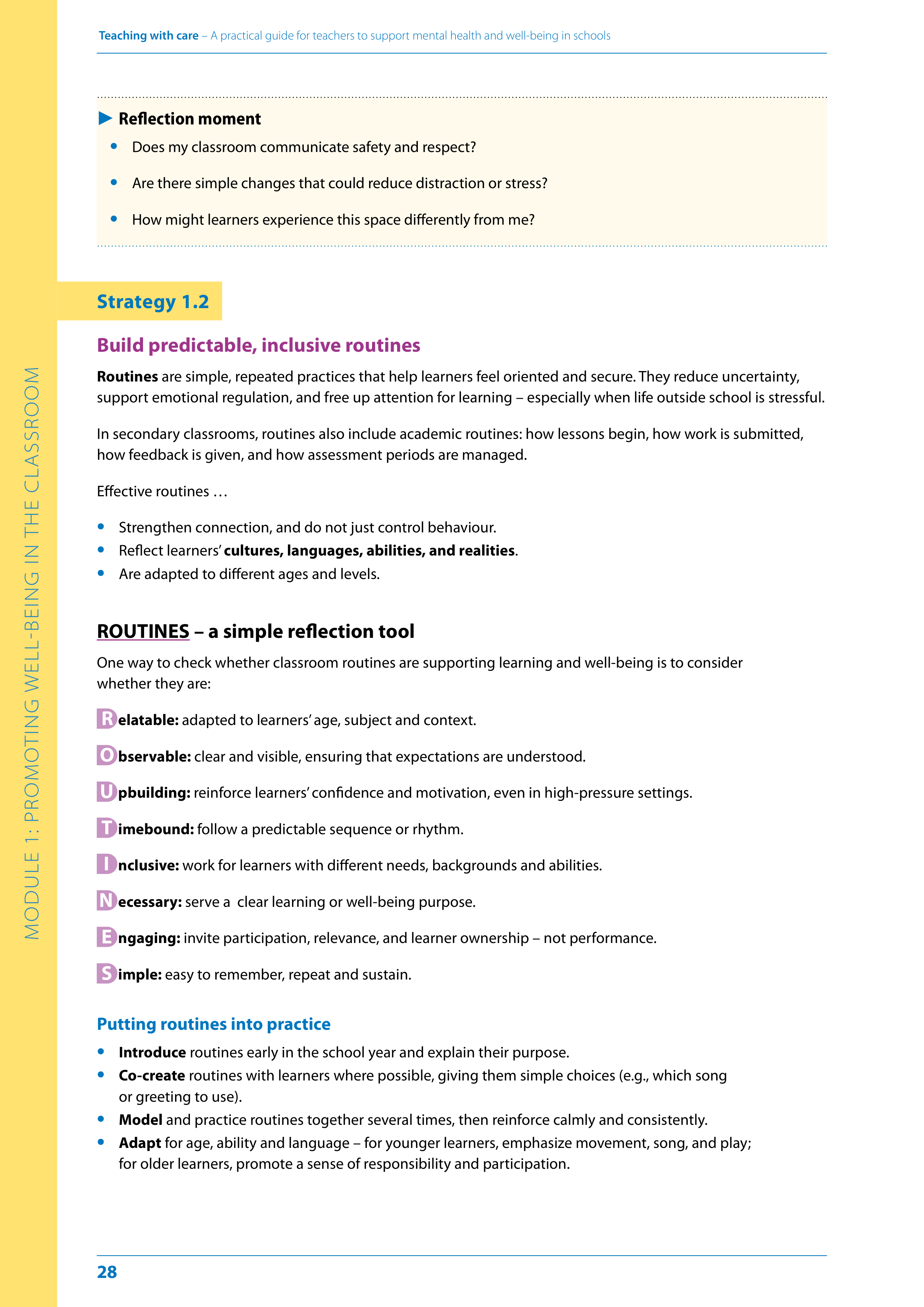 WHO Teaching with Care Guide — page 28