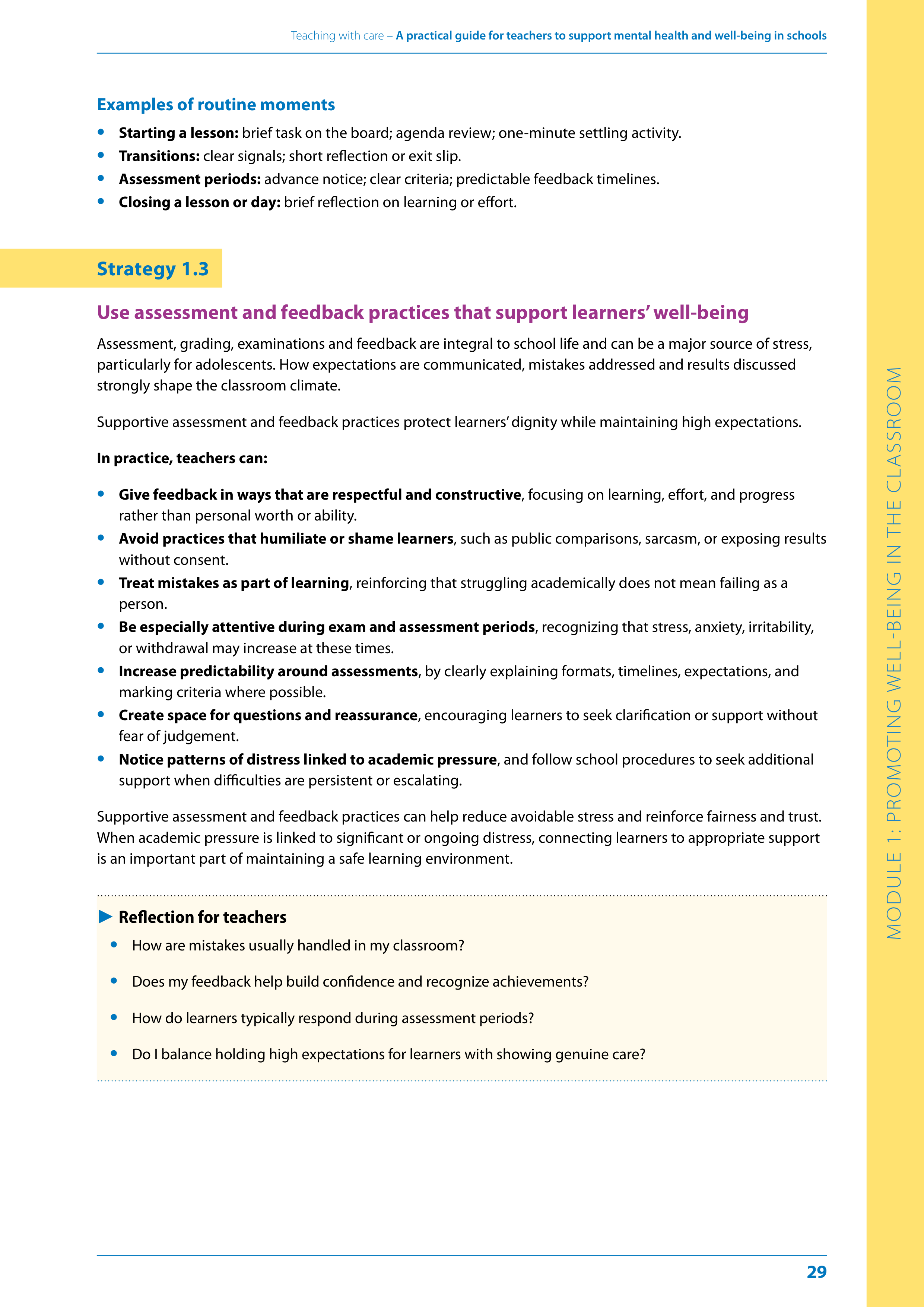 WHO Teaching with Care Guide — page 29