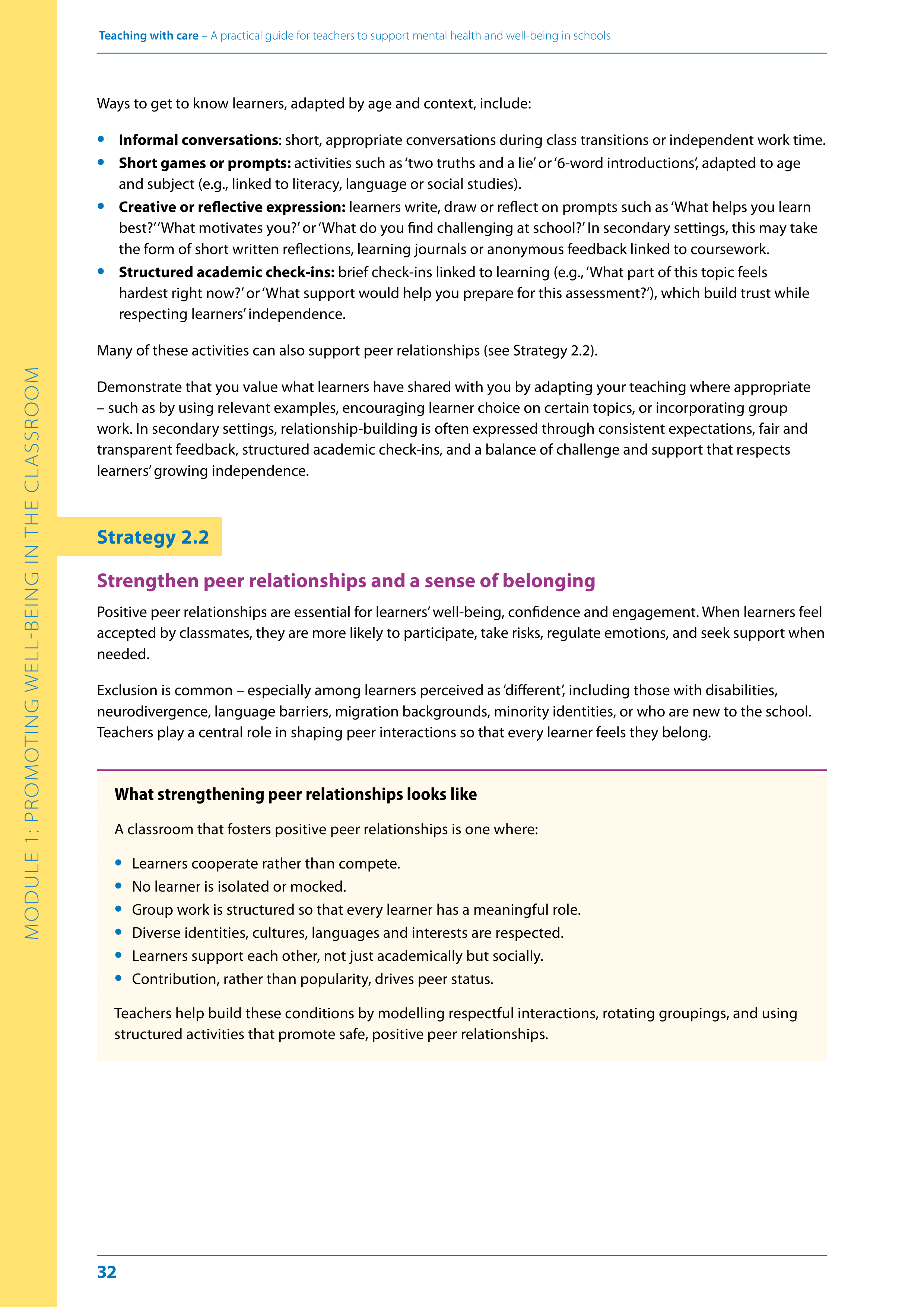 WHO Teaching with Care Guide — page 32