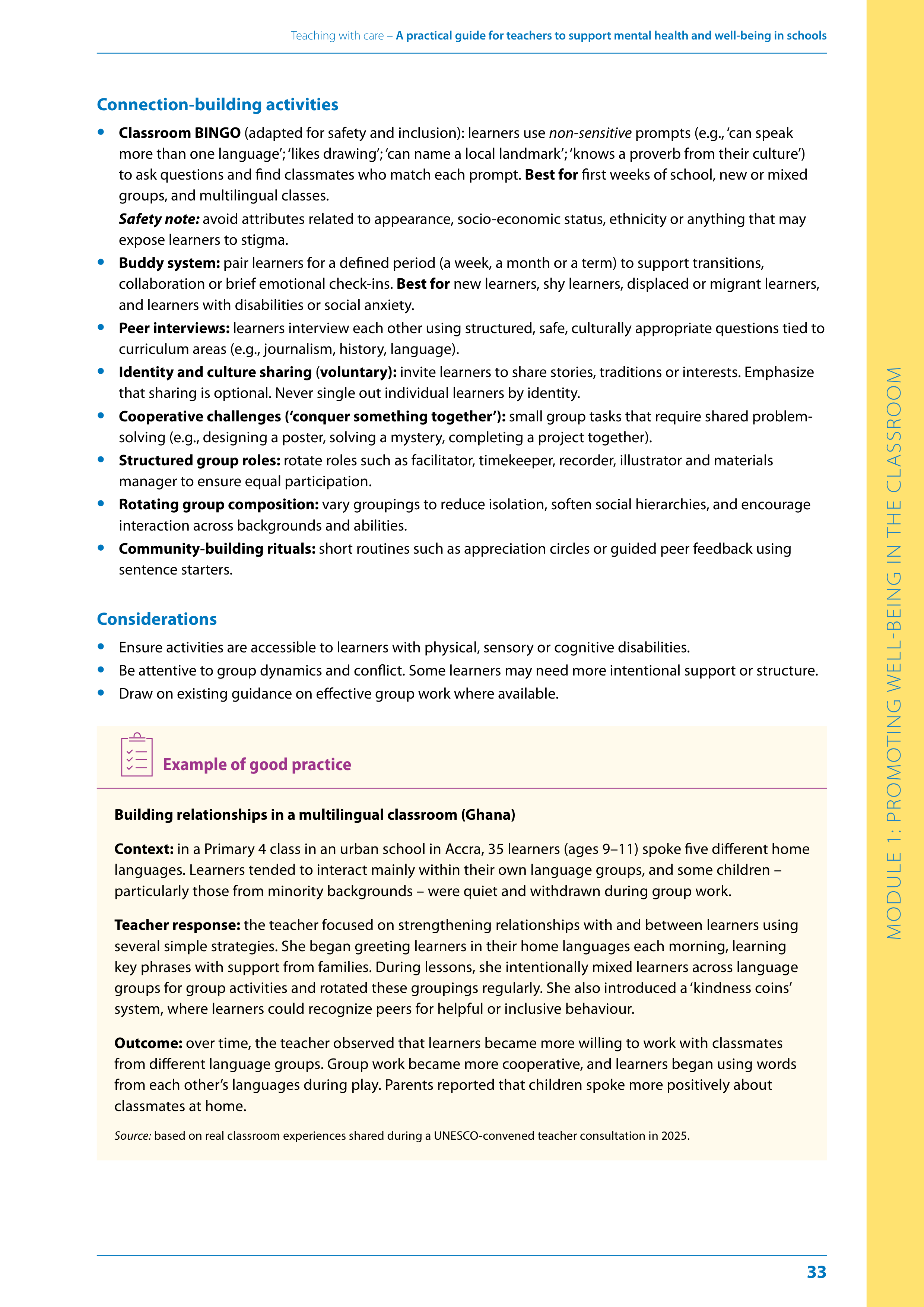 WHO Teaching with Care Guide — page 33