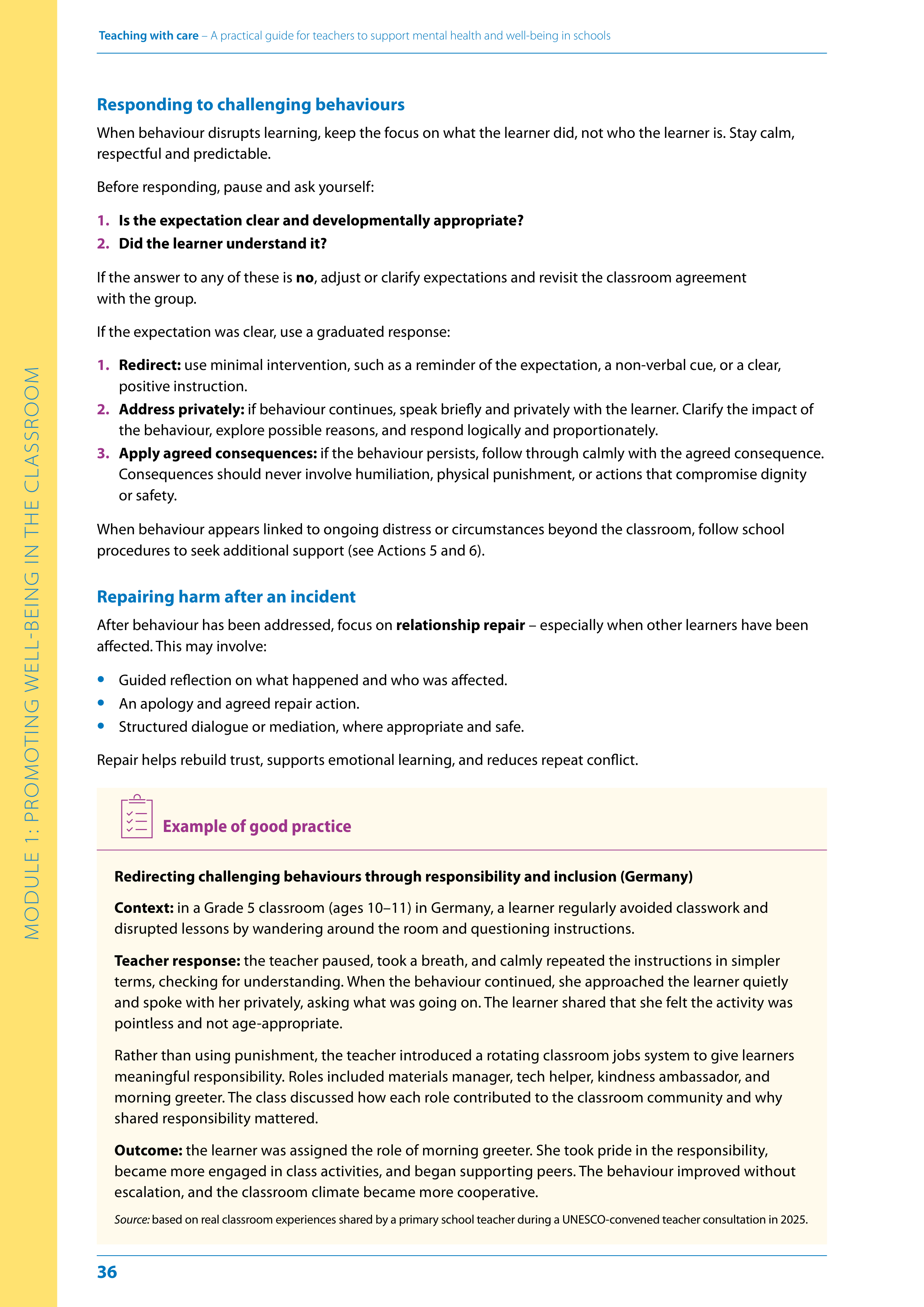 WHO Teaching with Care Guide — page 36