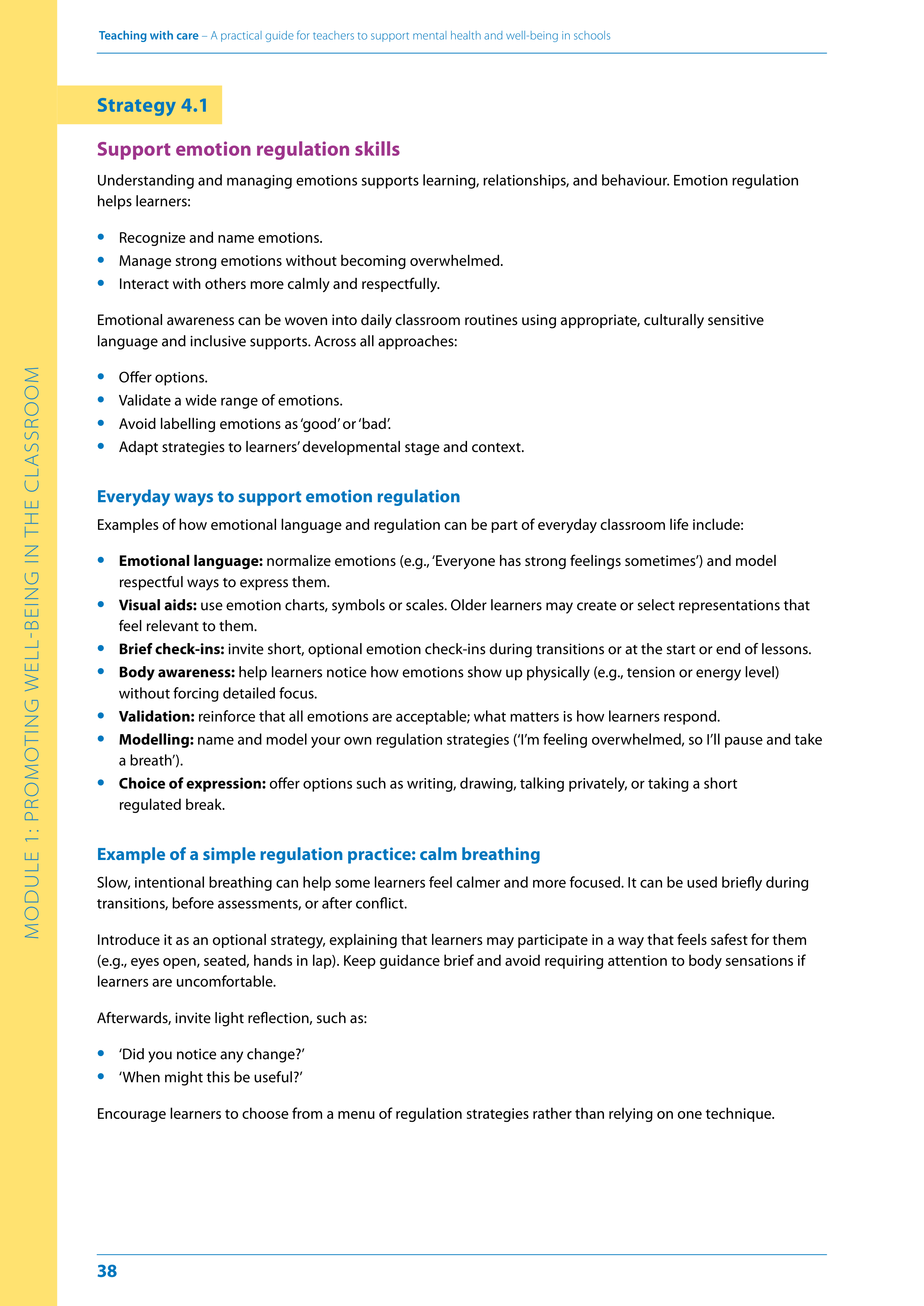 WHO Teaching with Care Guide — page 38