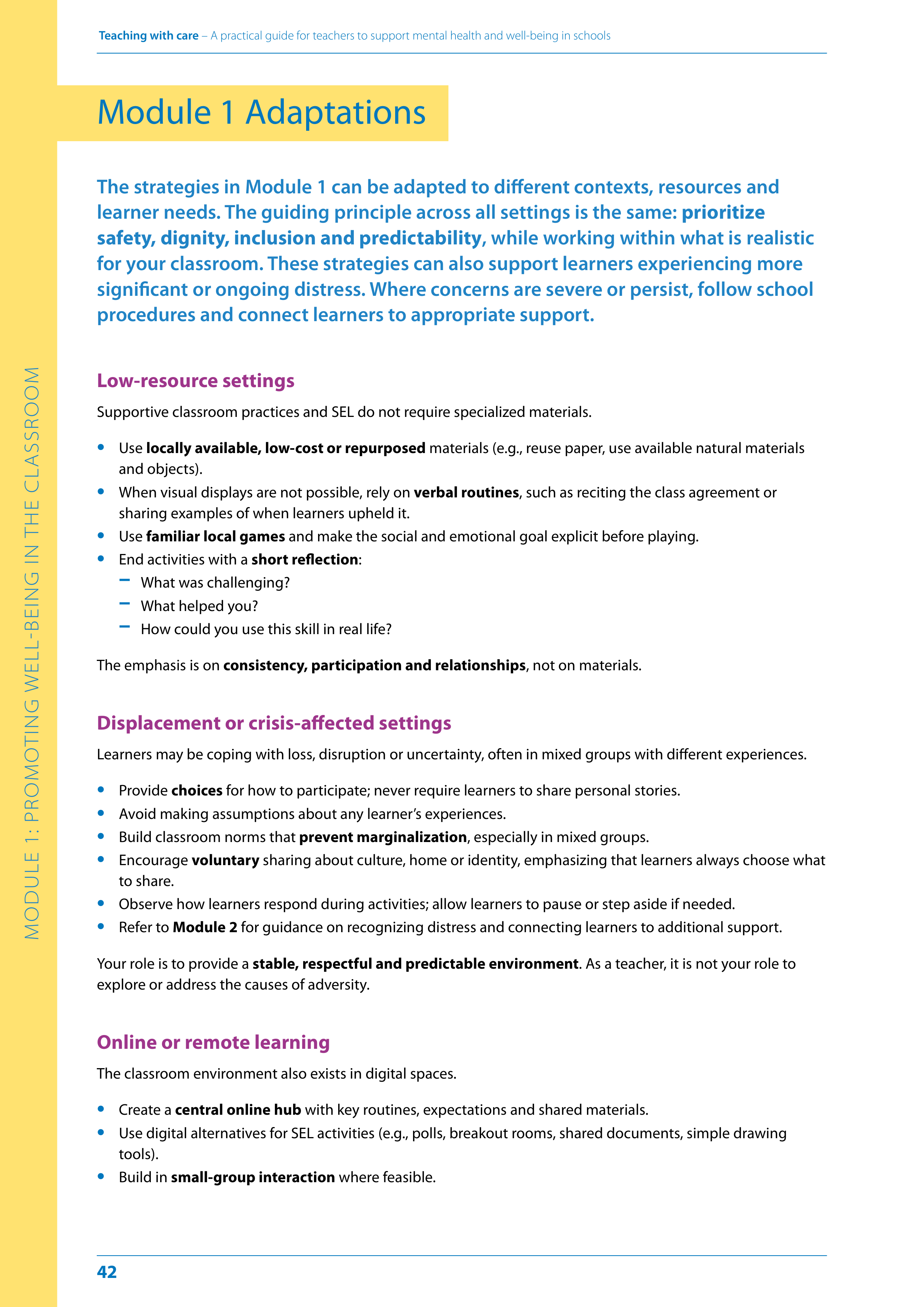 WHO Teaching with Care Guide — page 42