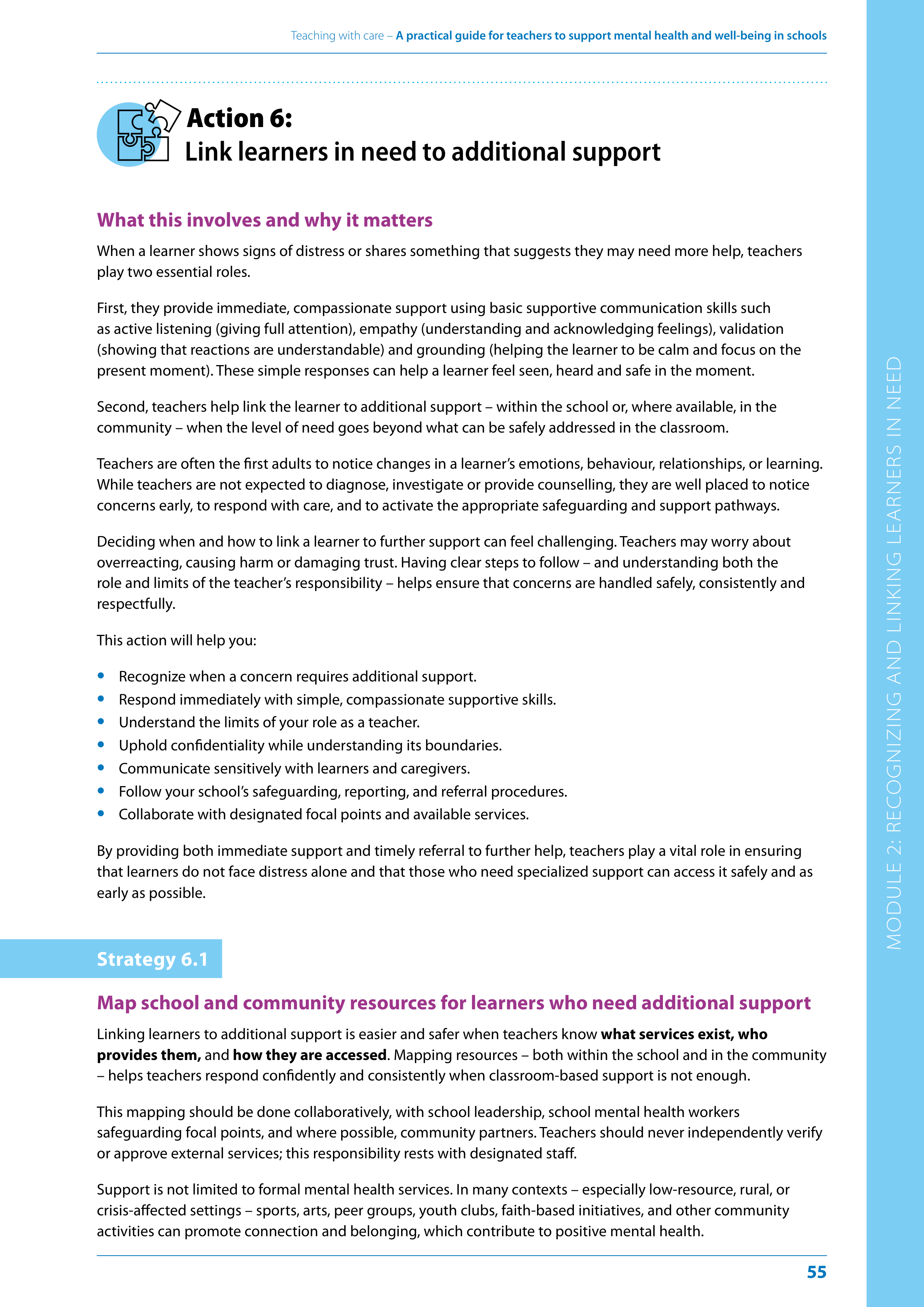 WHO Teaching with Care Guide — page 55