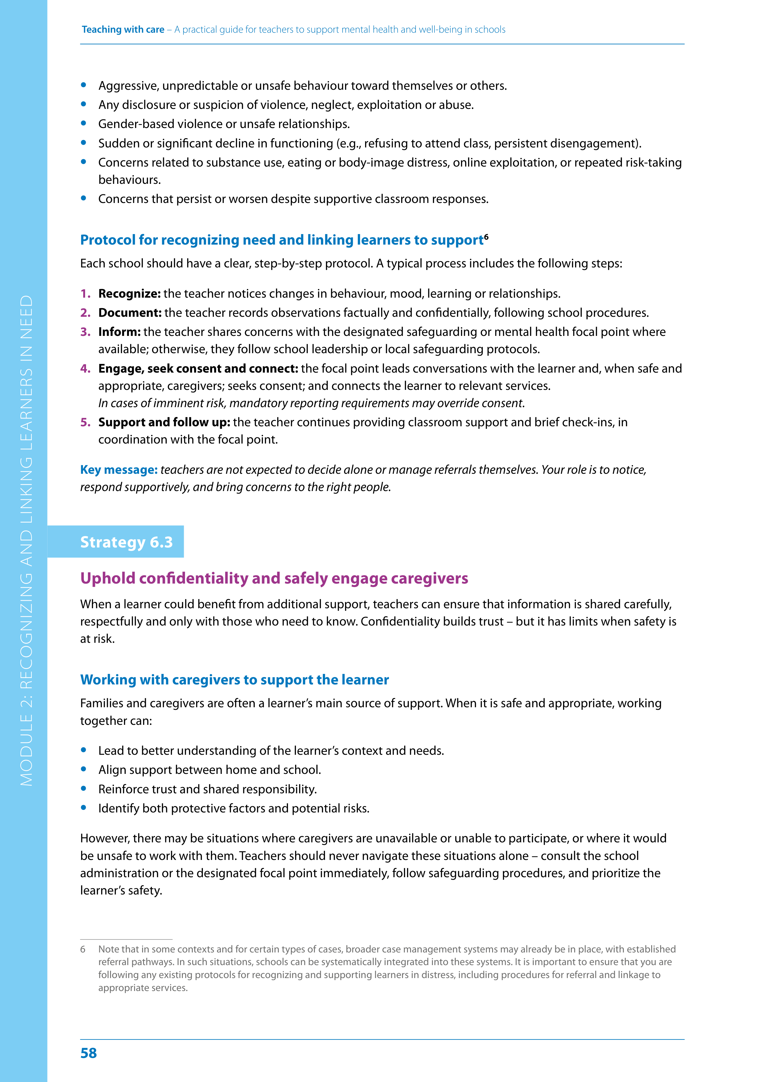 WHO Teaching with Care Guide — page 58