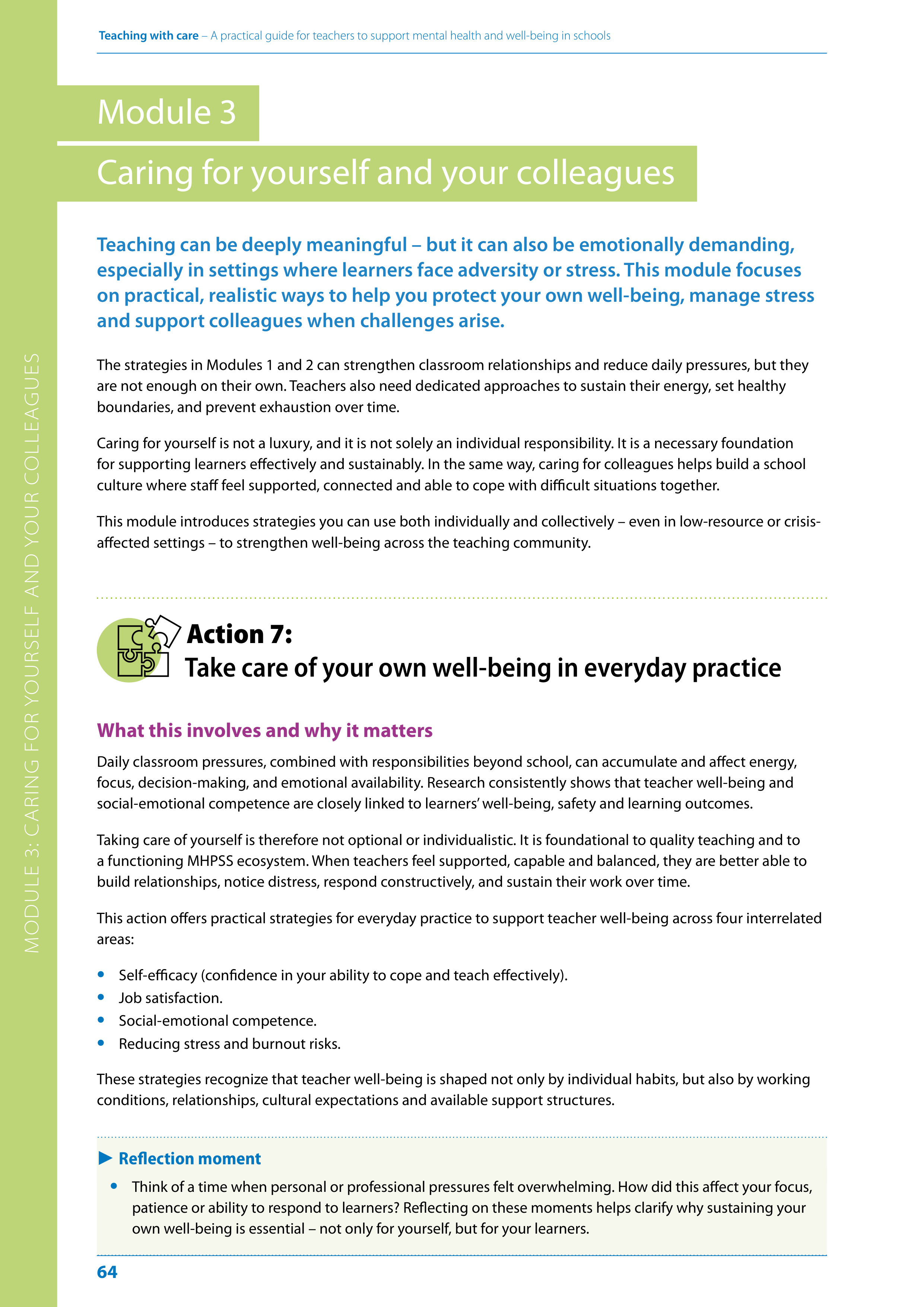 WHO Teaching with Care Guide — page 64