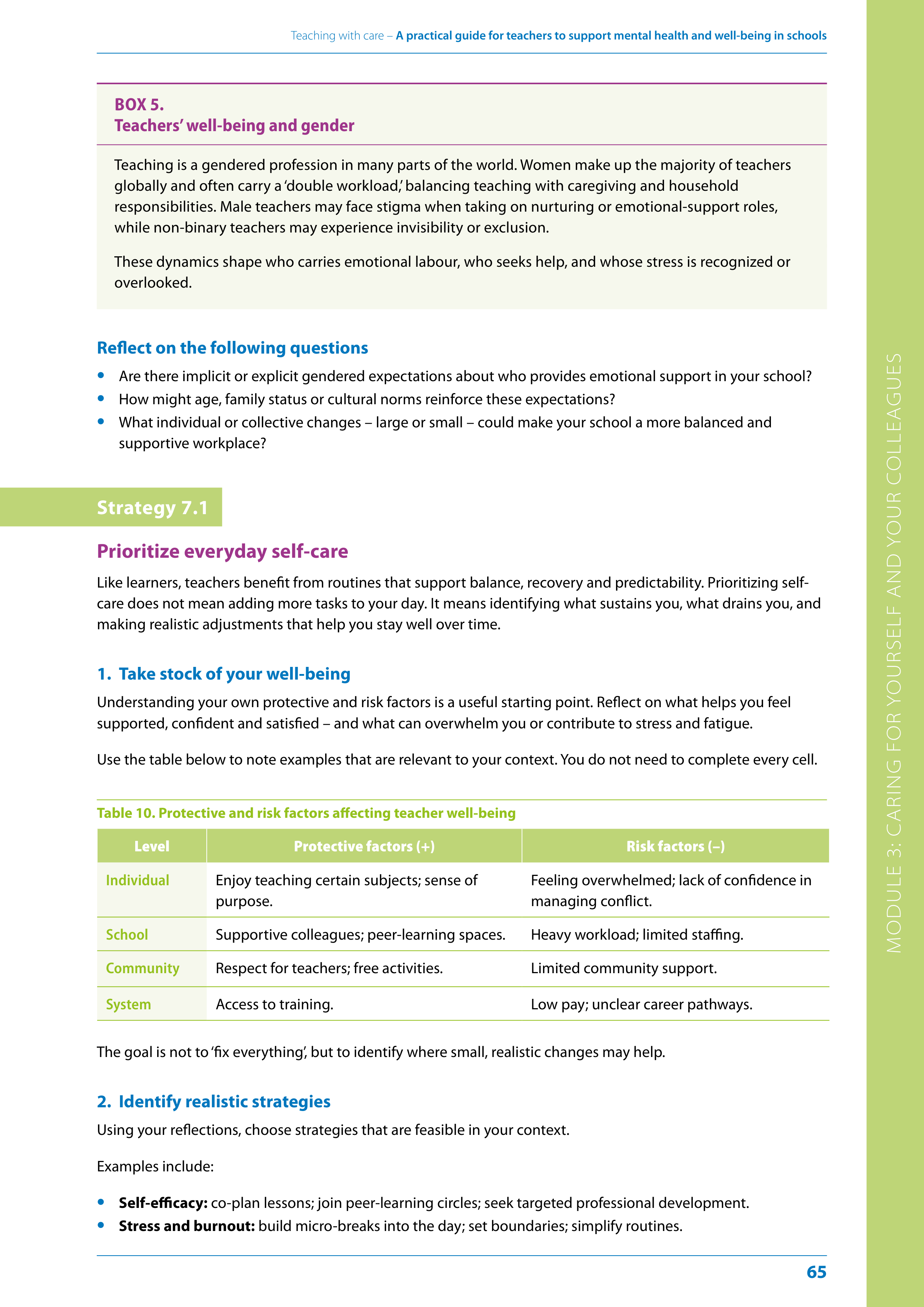 WHO Teaching with Care Guide — page 65