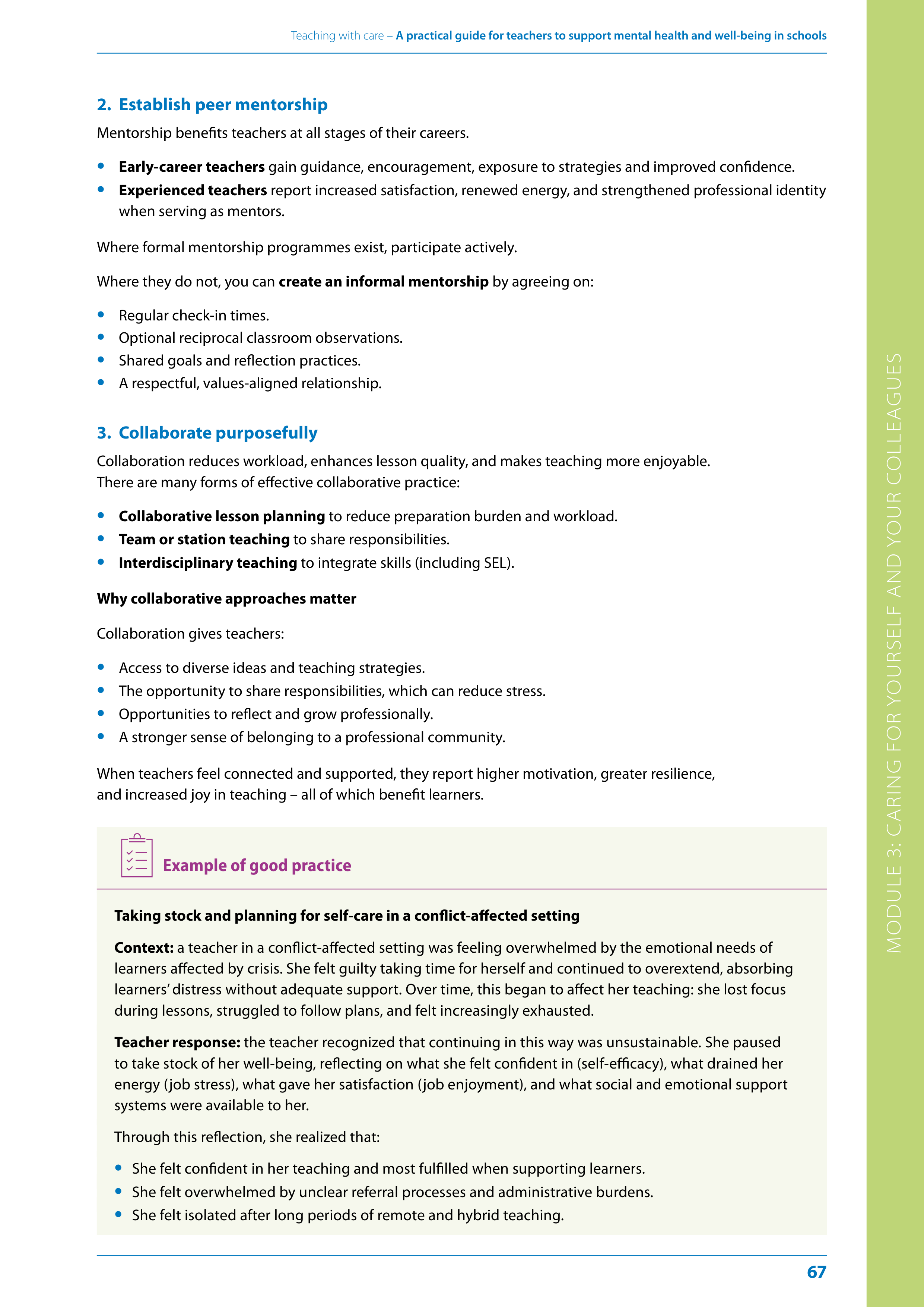 WHO Teaching with Care Guide — page 67