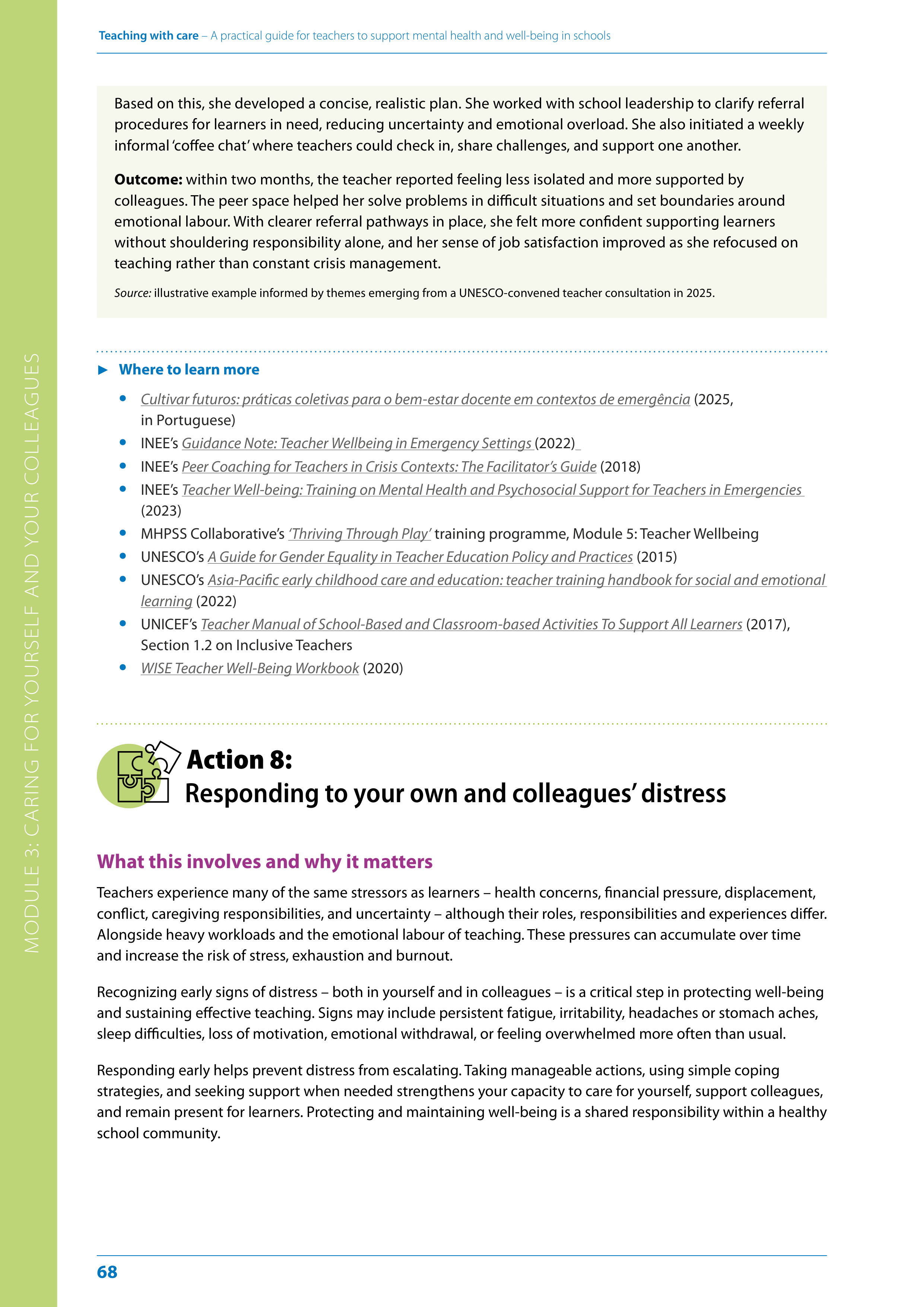 WHO Teaching with Care Guide — page 68