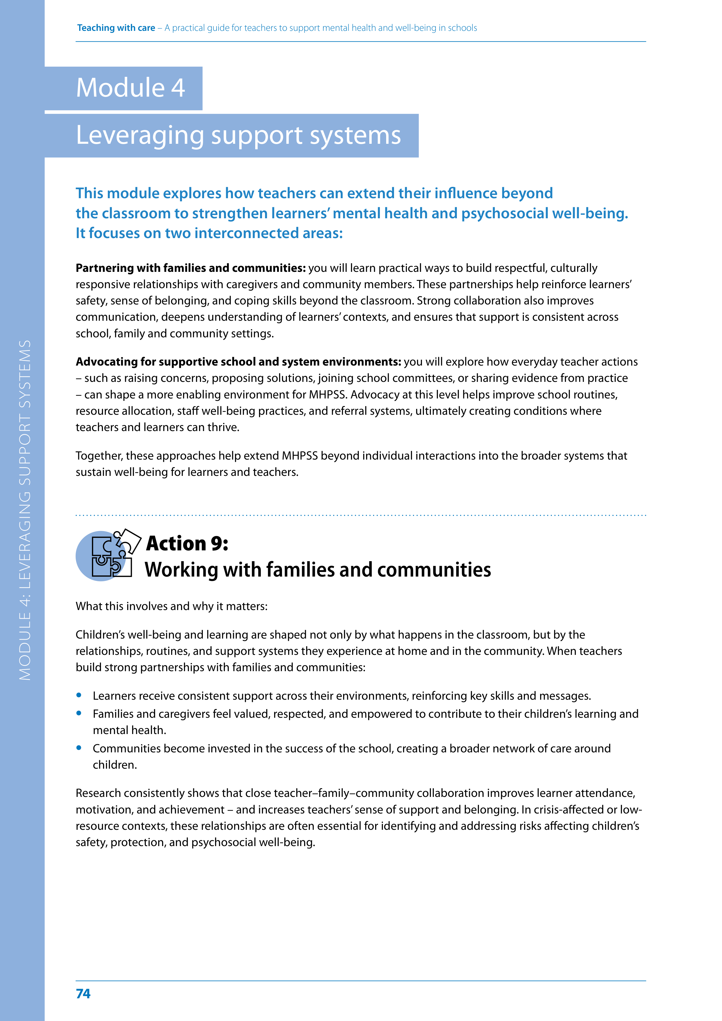 WHO Teaching with Care Guide — page 74