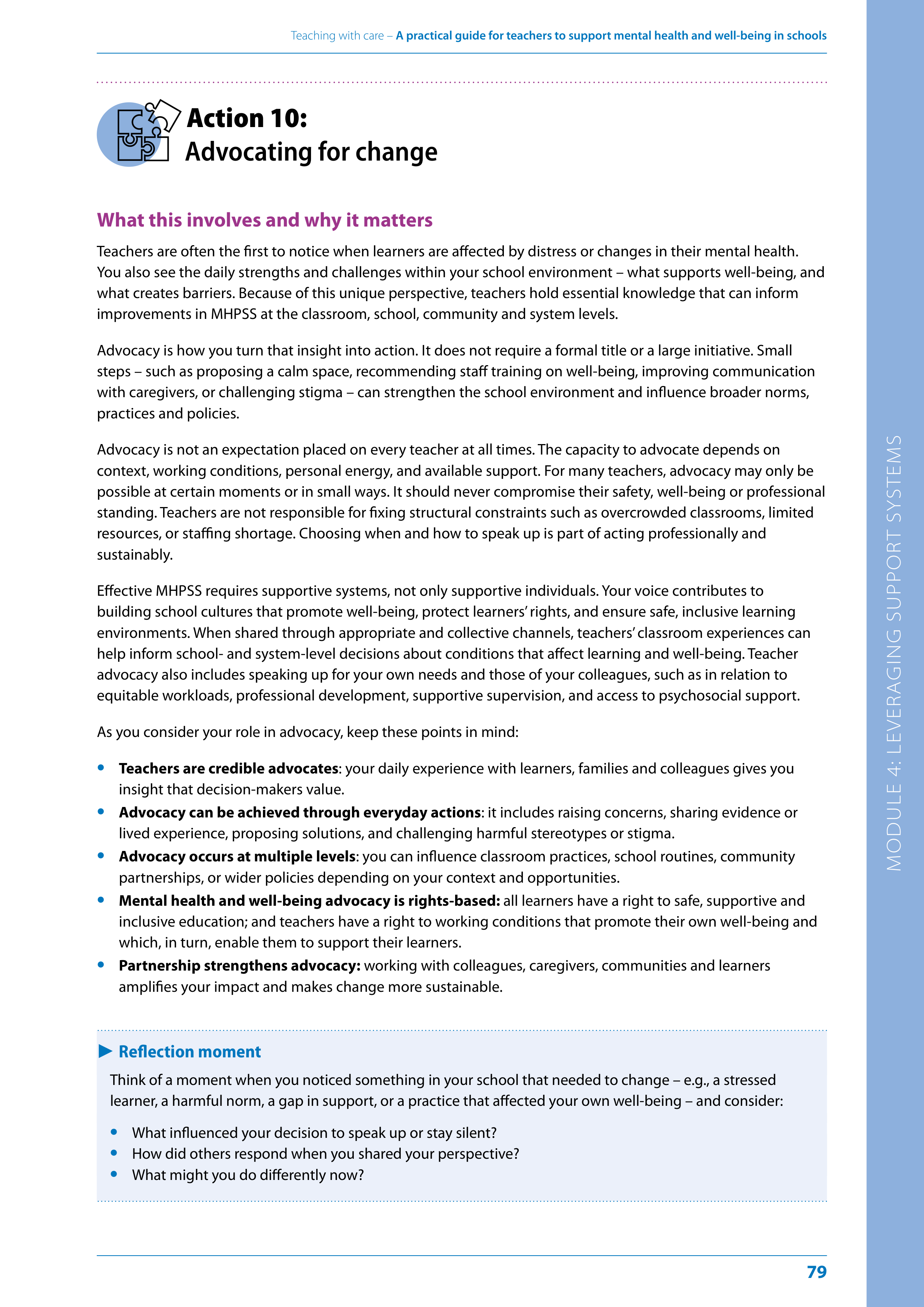 WHO Teaching with Care Guide — page 79