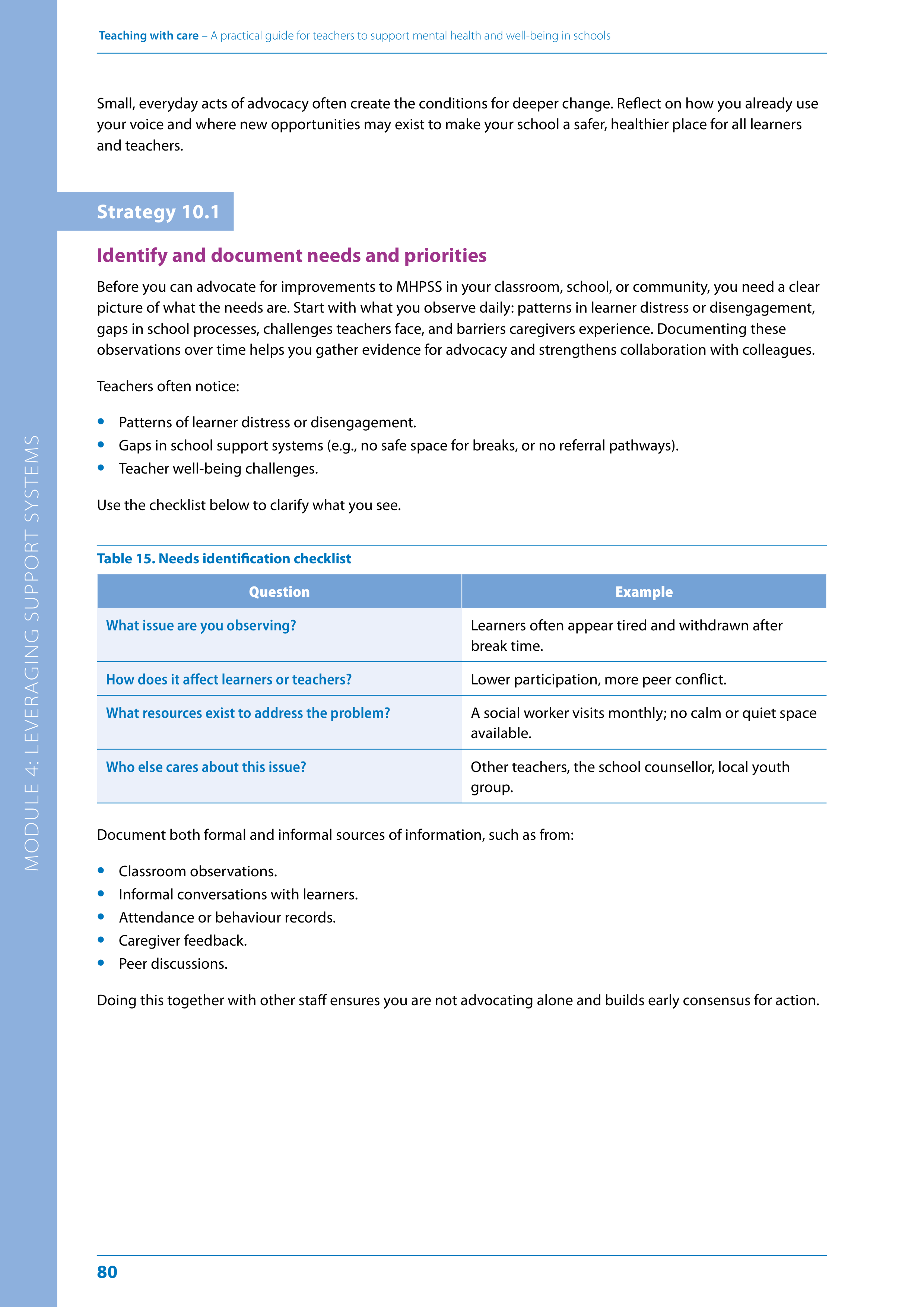 WHO Teaching with Care Guide — page 80