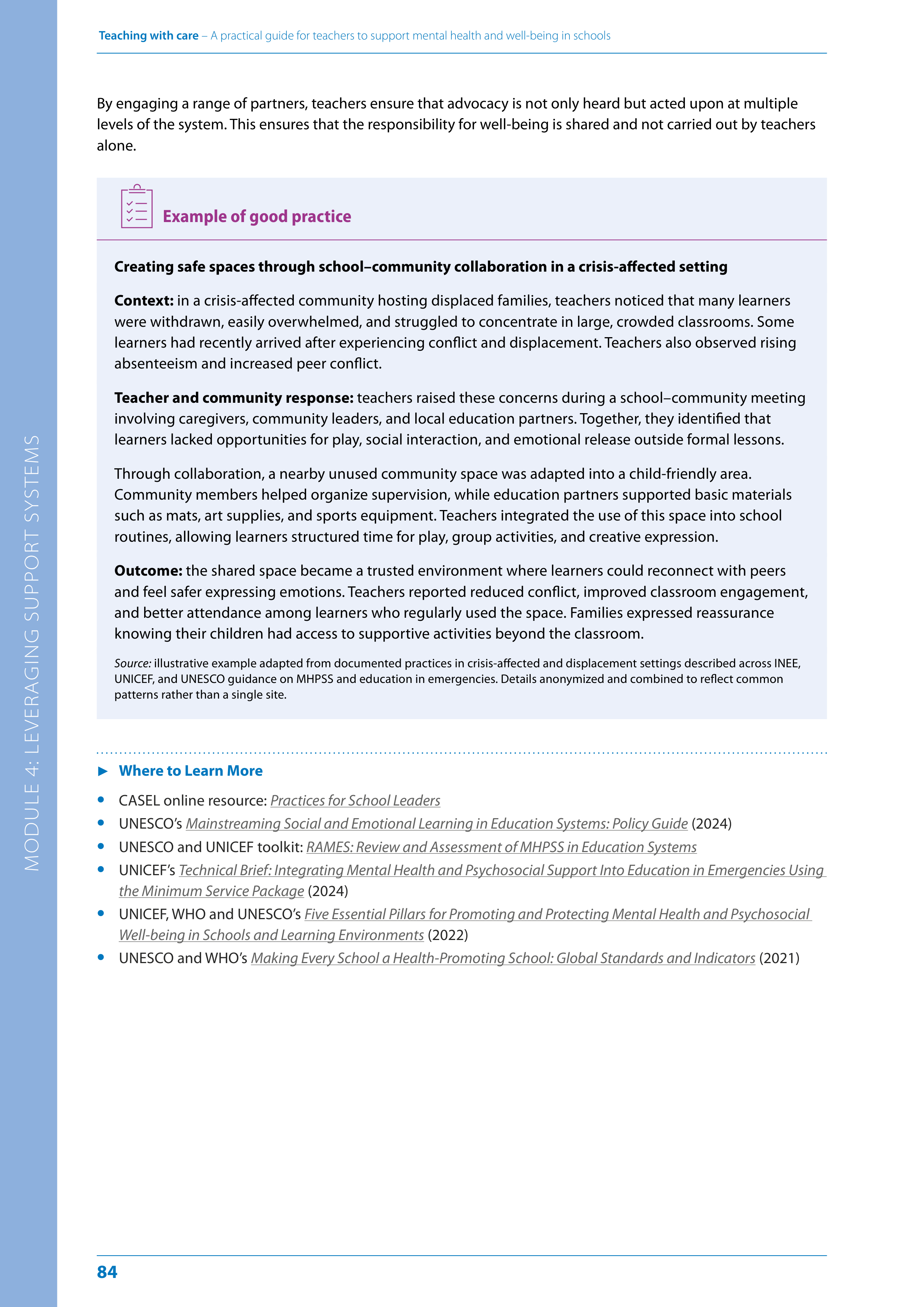 WHO Teaching with Care Guide — page 84