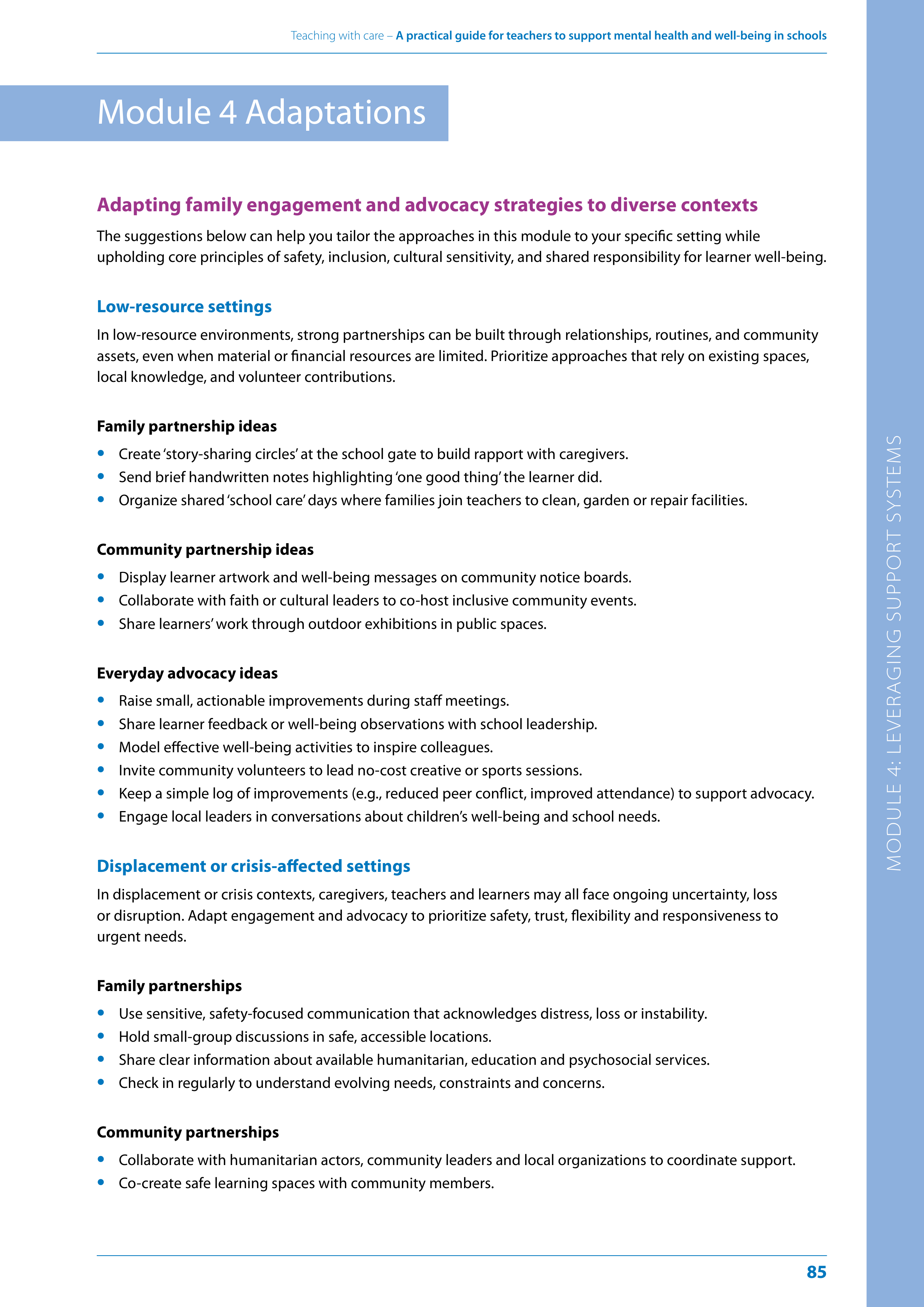 WHO Teaching with Care Guide — page 85