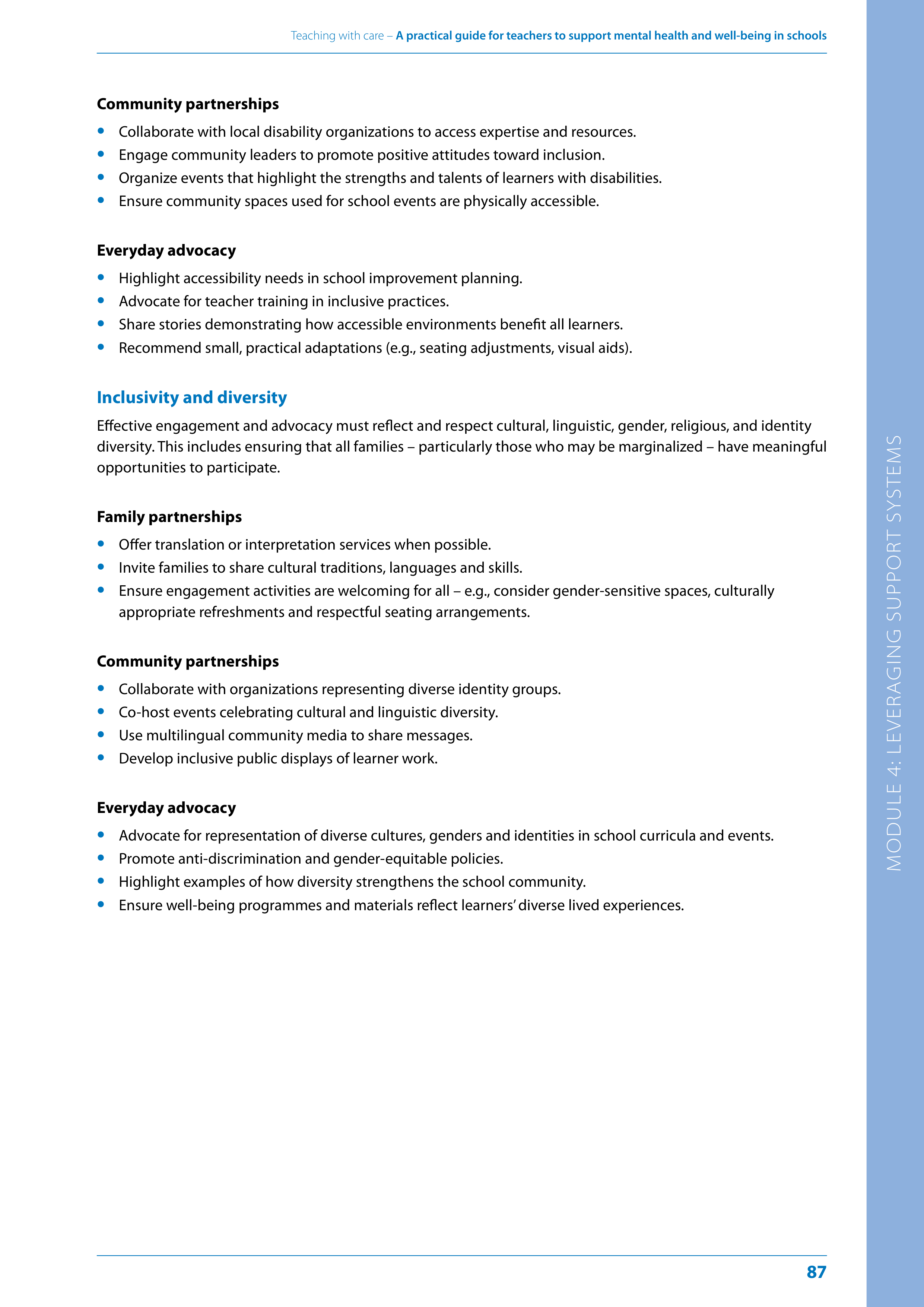 WHO Teaching with Care Guide — page 87