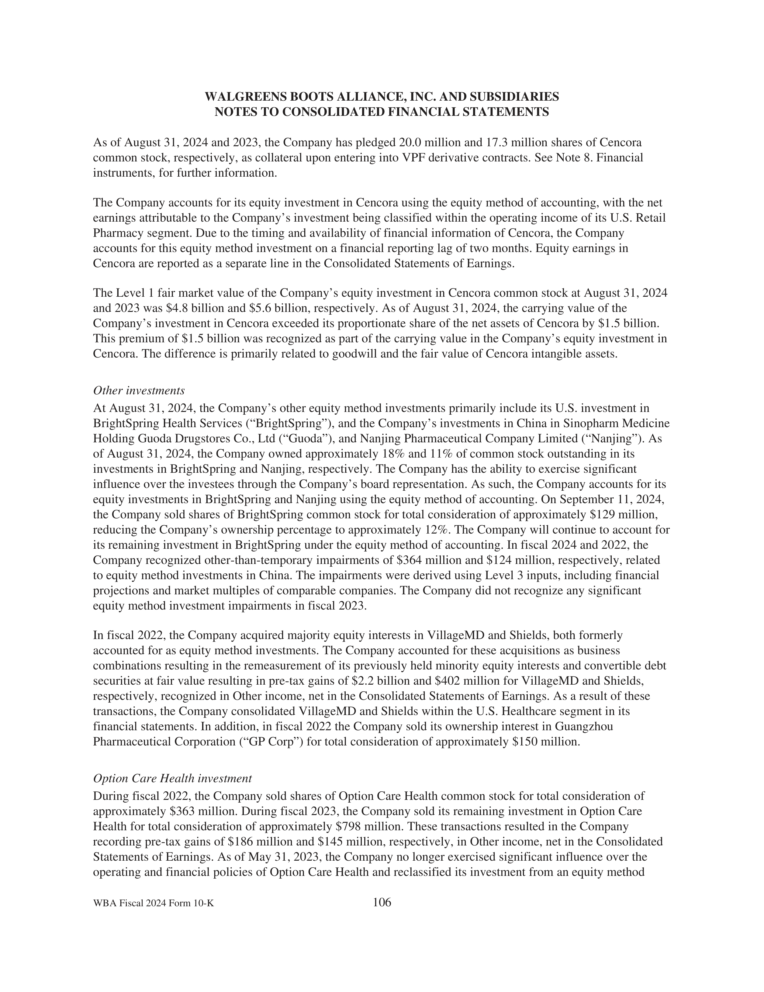 Walgreens Boots Alliance Annual Report — page 110
