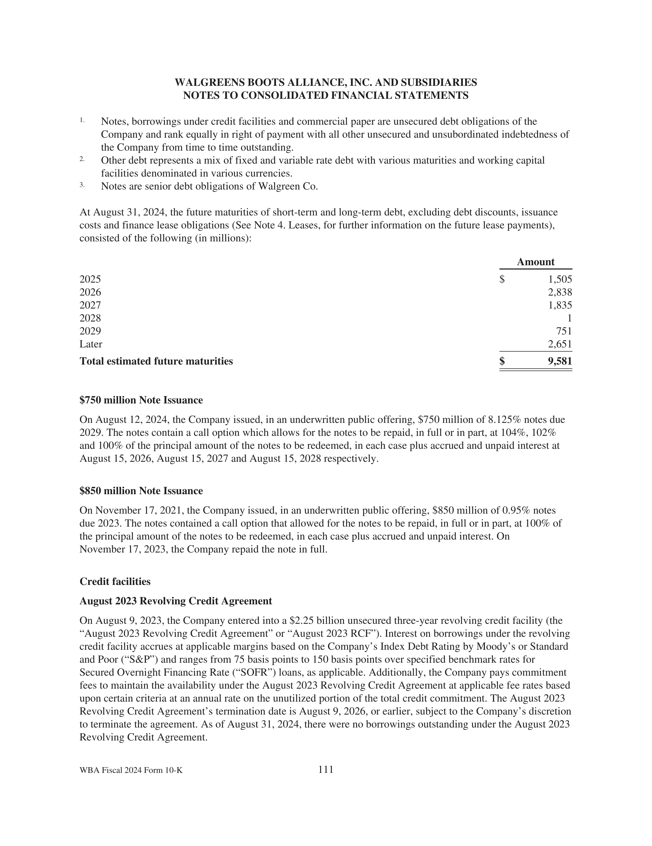 Walgreens Boots Alliance Annual Report — page 115