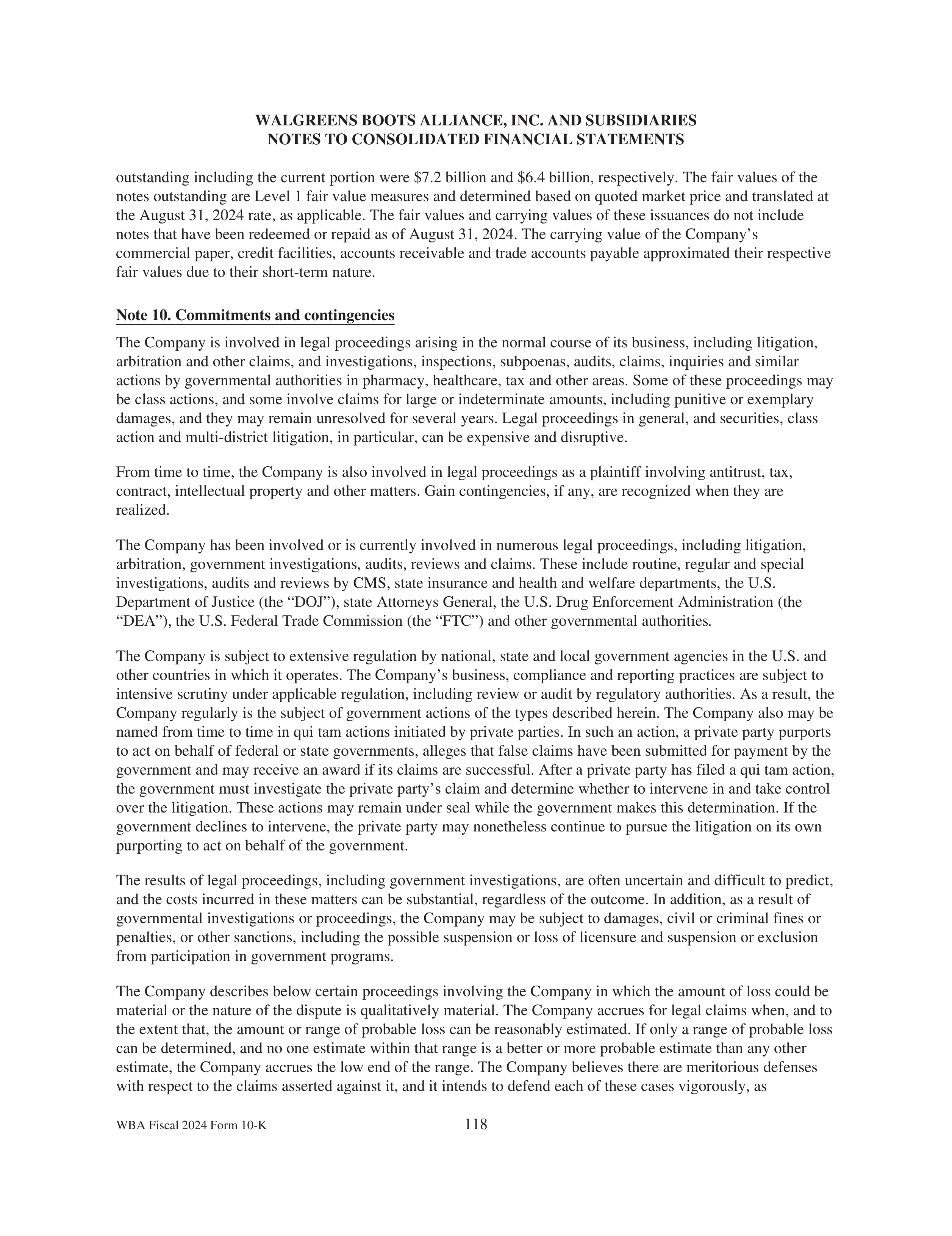 Walgreens Boots Alliance Annual Report — page 122