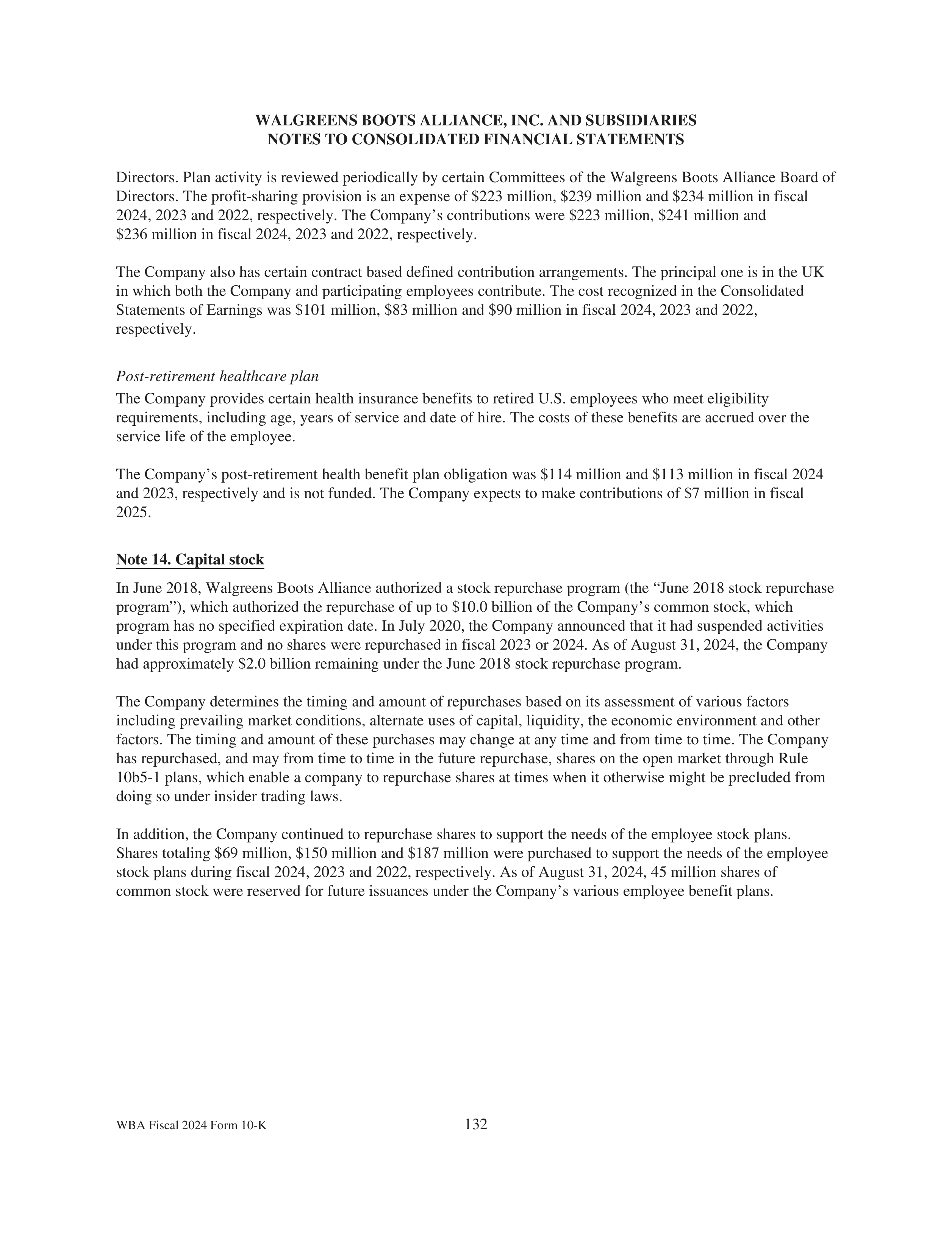 Walgreens Boots Alliance Annual Report — page 136