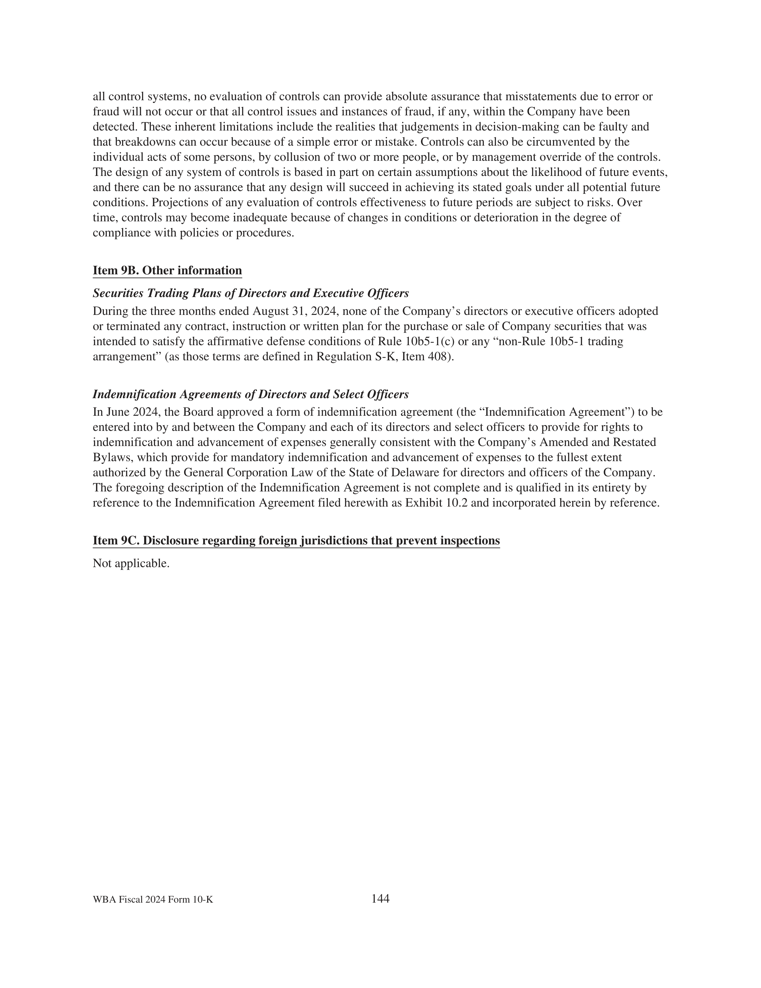 Walgreens Boots Alliance Annual Report — page 148