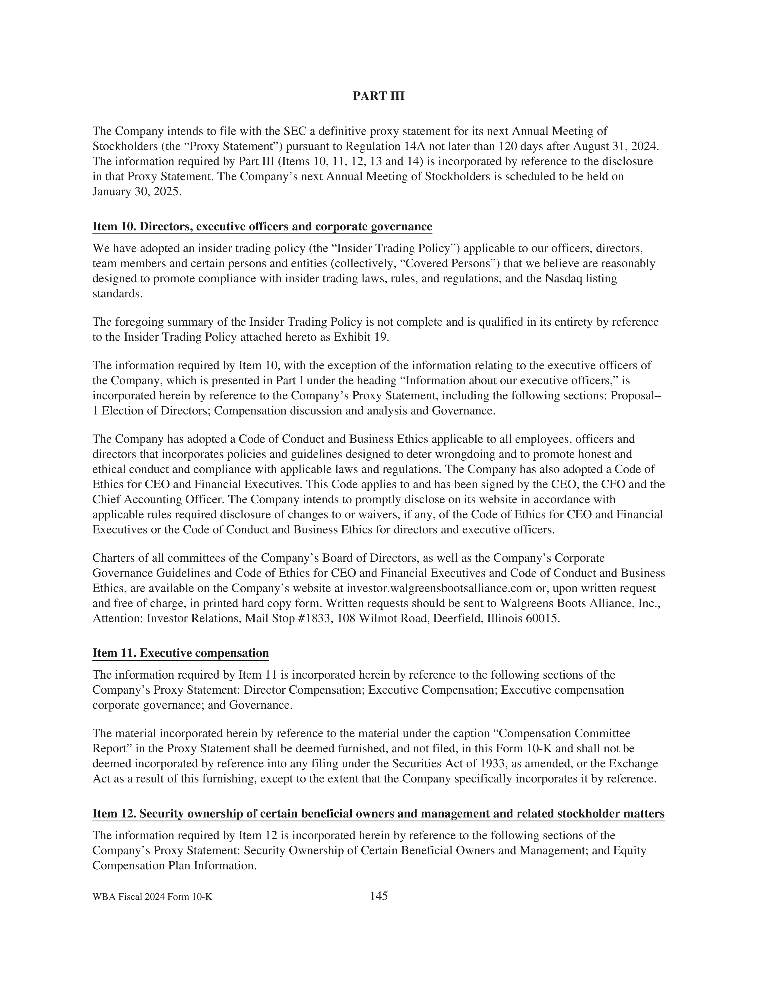 Walgreens Boots Alliance Annual Report — page 149