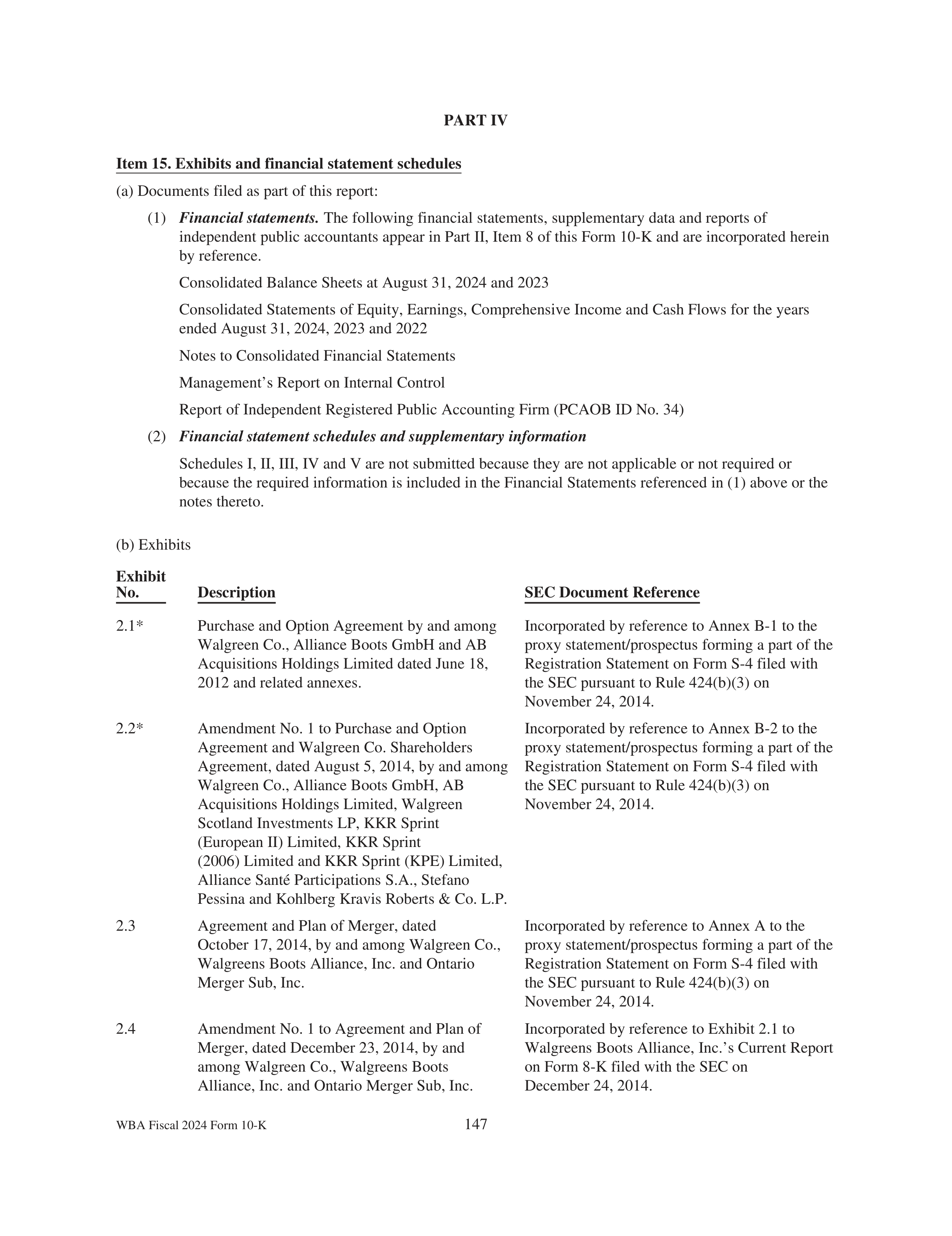 Walgreens Boots Alliance Annual Report — page 151