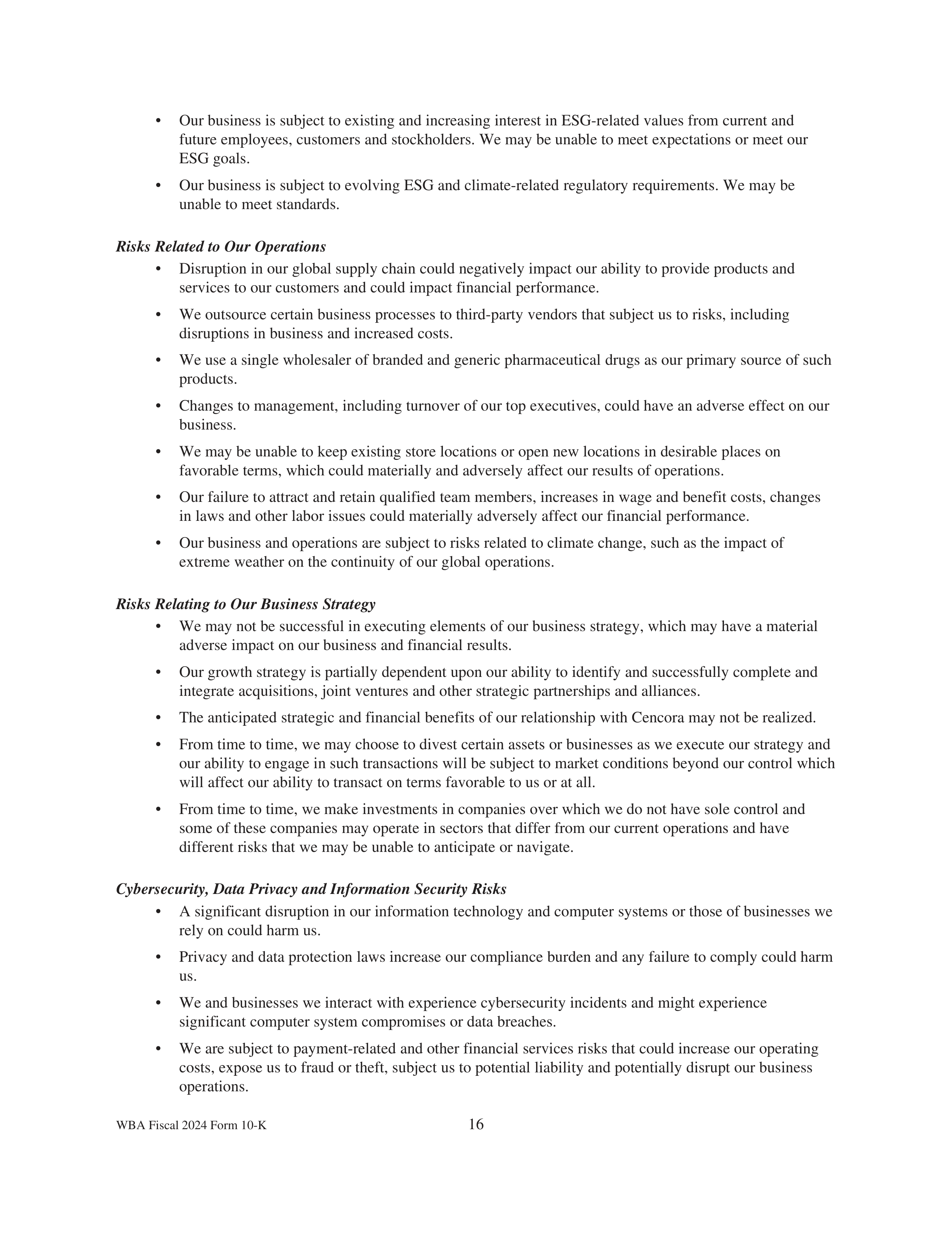Walgreens Boots Alliance Annual Report — page 20