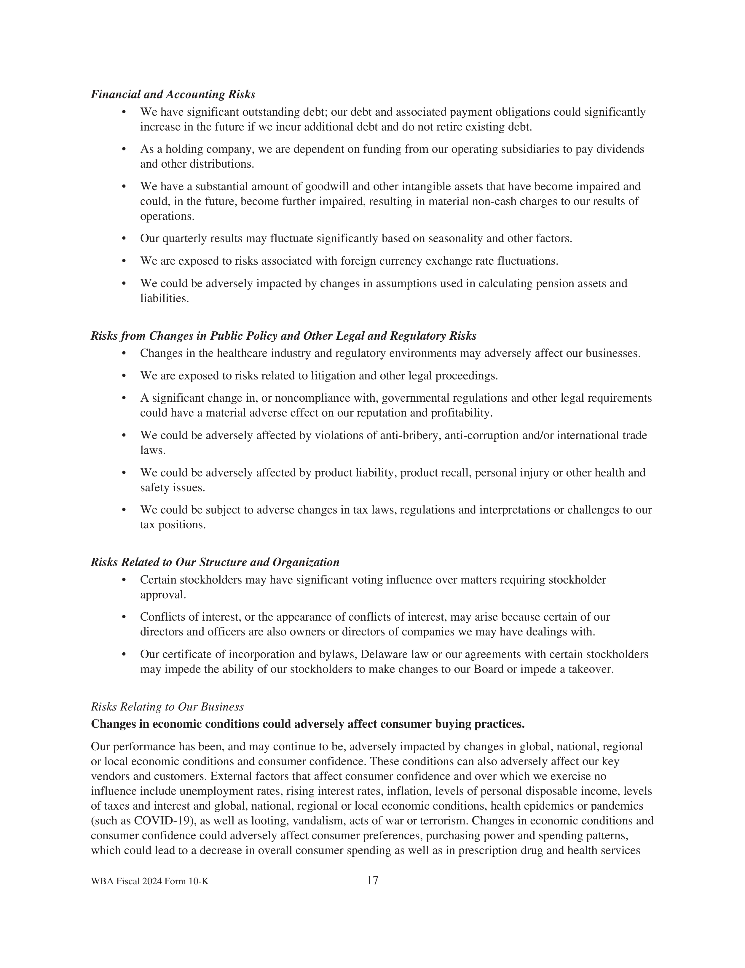 Walgreens Boots Alliance Annual Report — page 21
