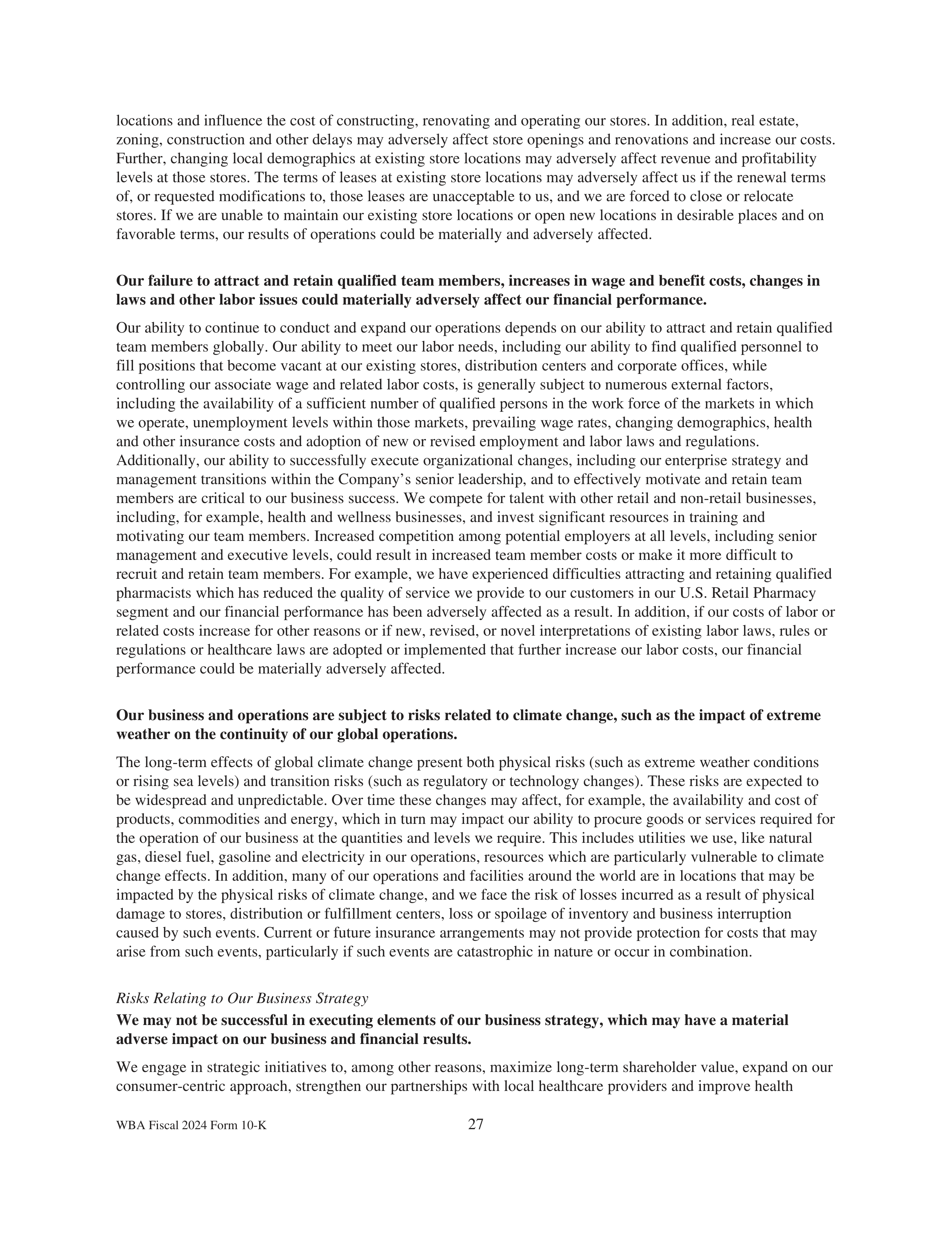 Walgreens Boots Alliance Annual Report — page 31