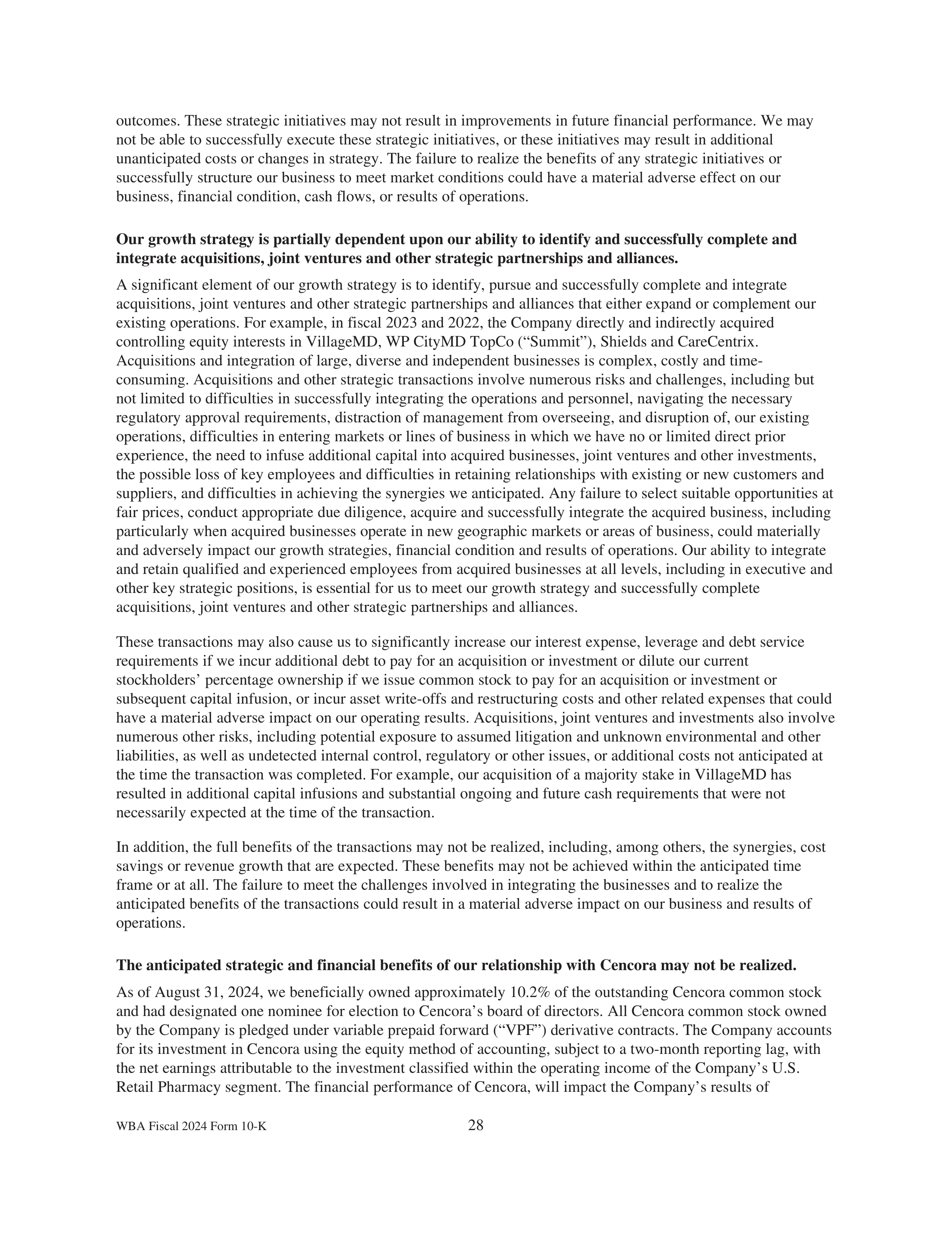 Walgreens Boots Alliance Annual Report — page 32