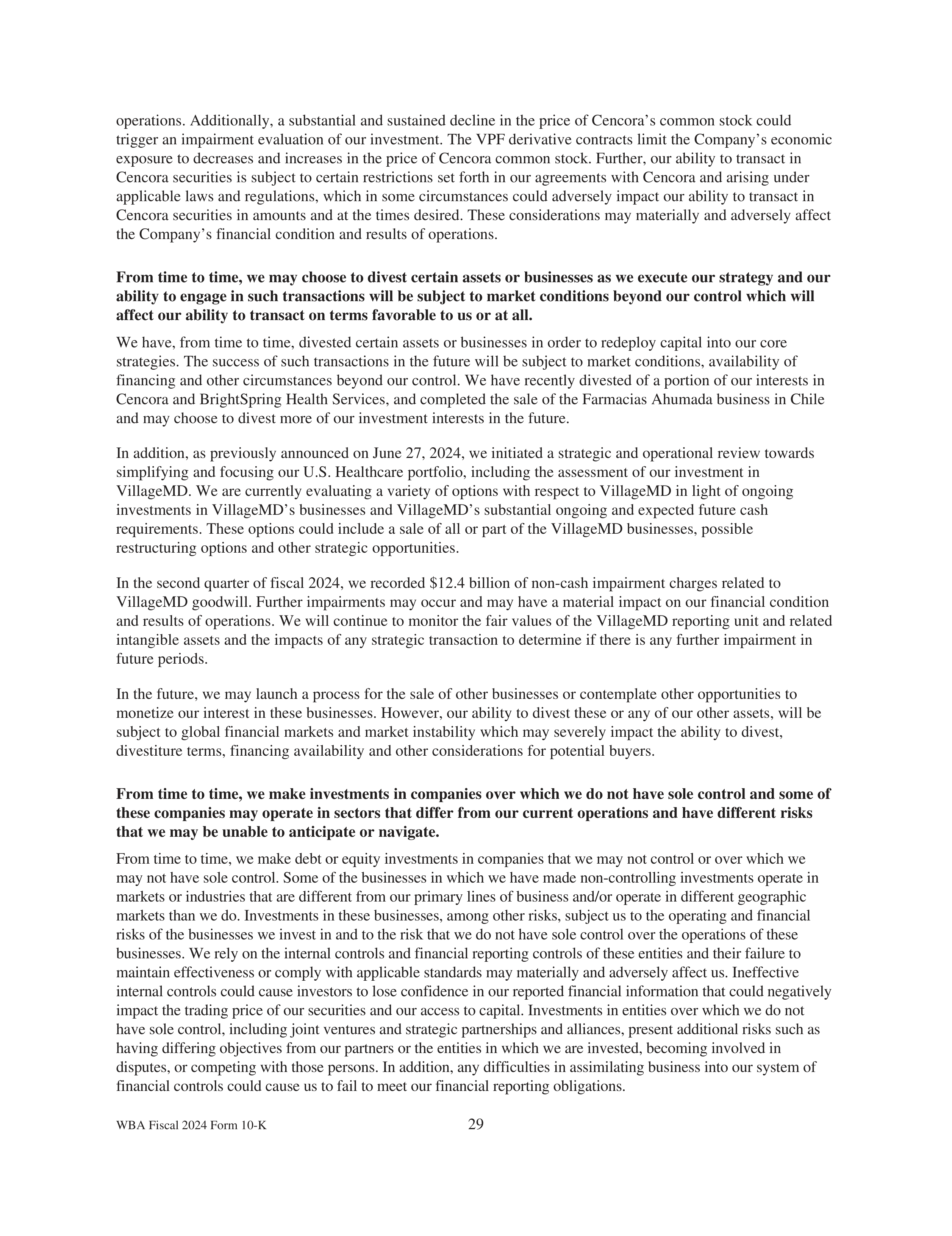 Walgreens Boots Alliance Annual Report — page 33