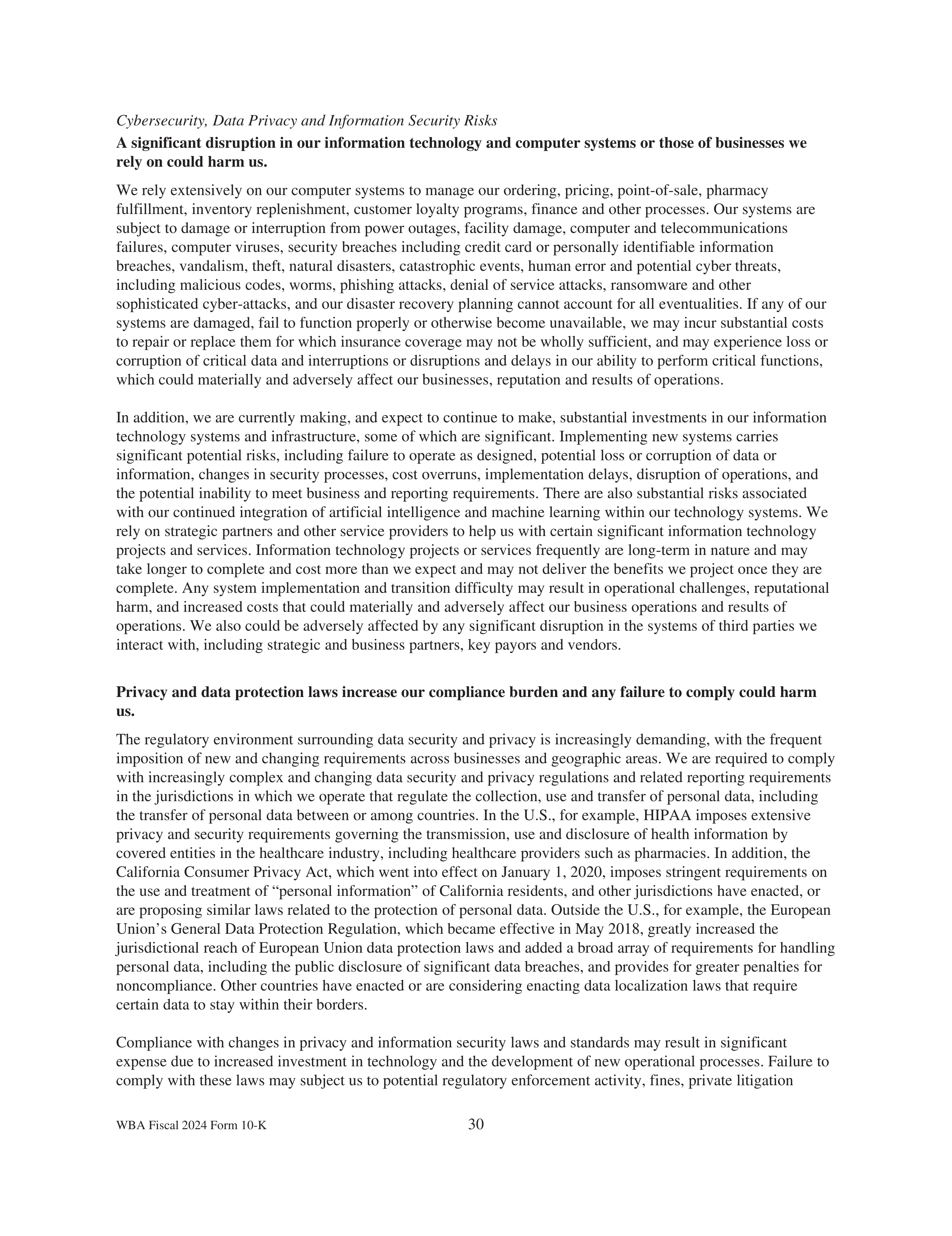 Walgreens Boots Alliance Annual Report — page 34