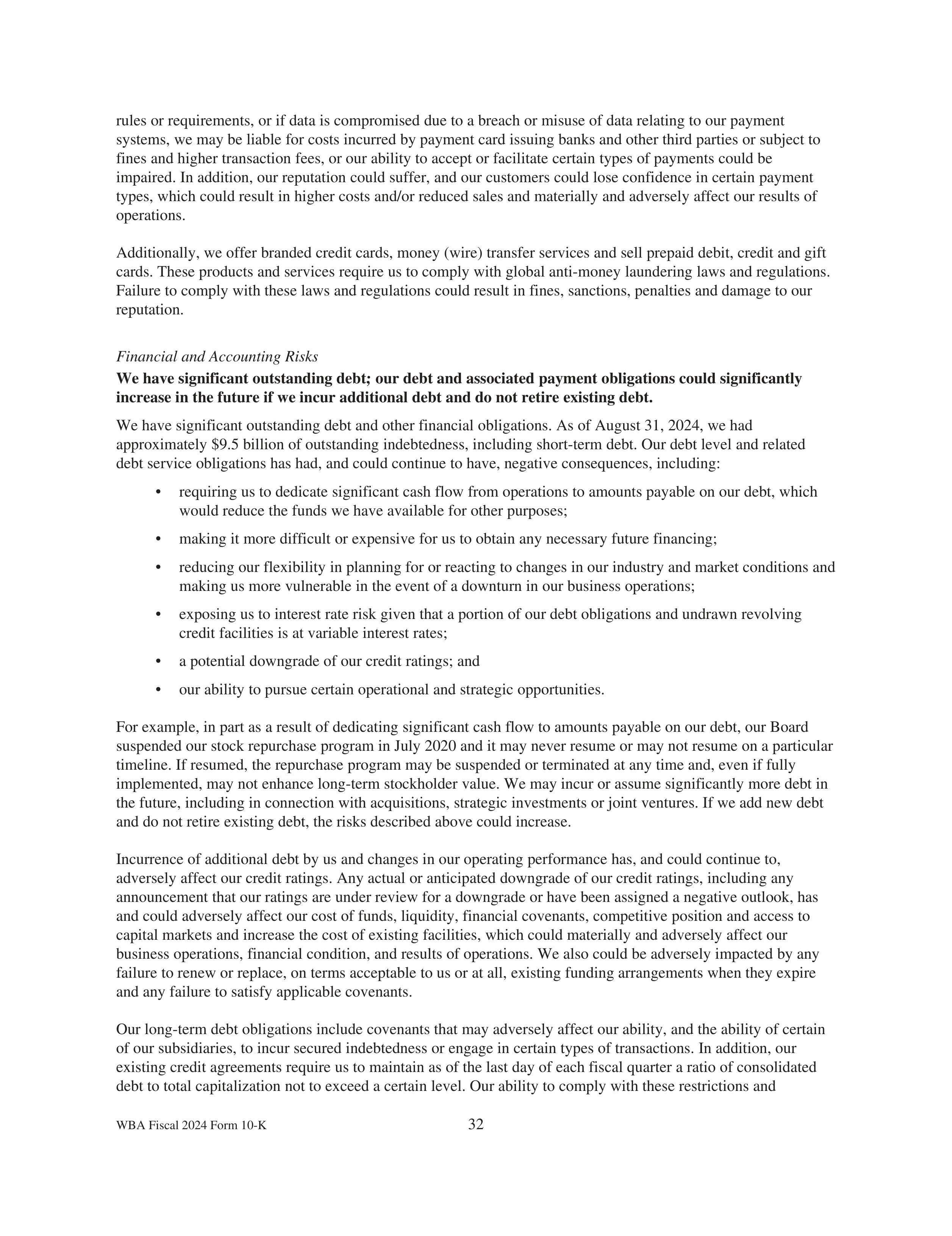Walgreens Boots Alliance Annual Report — page 36