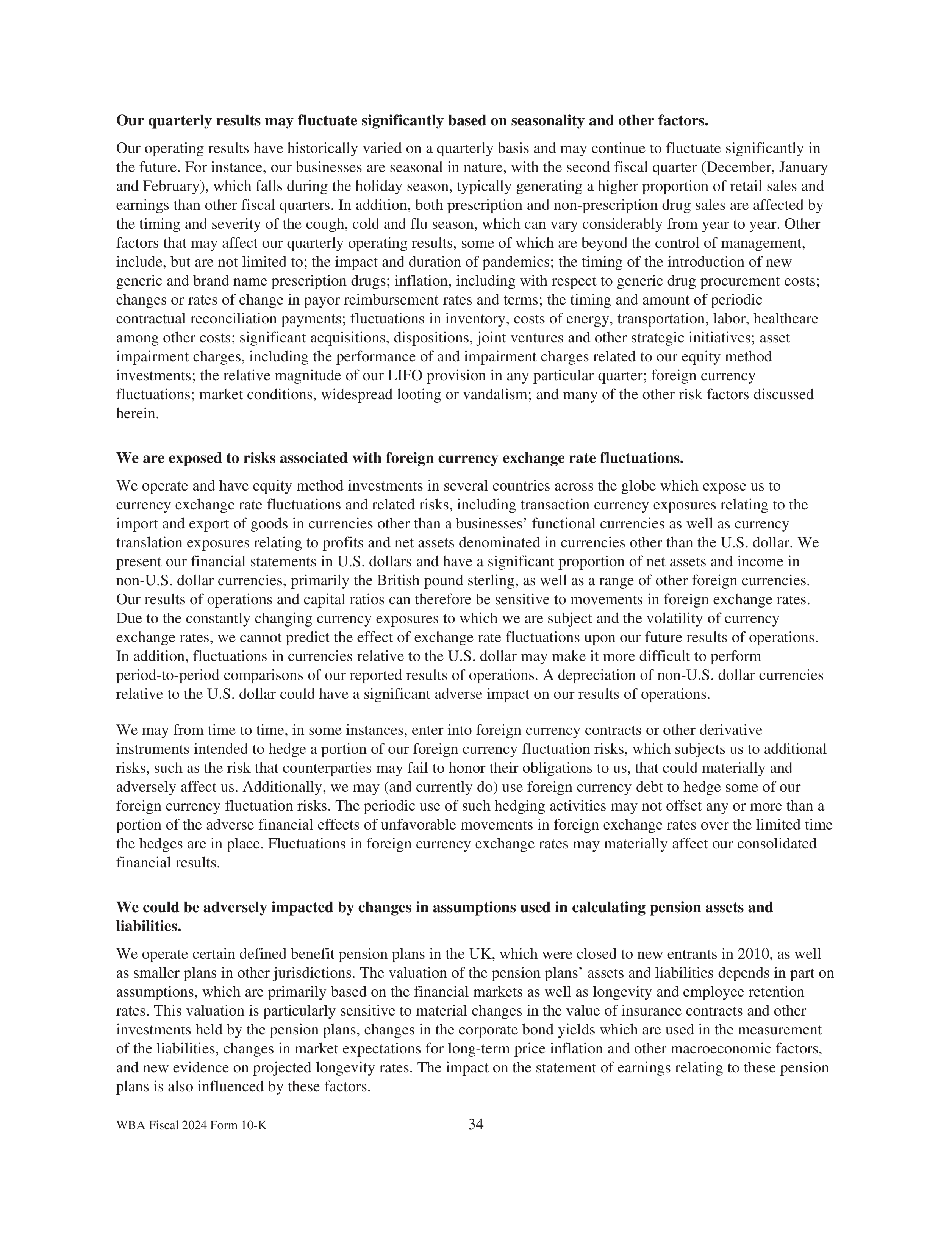 Walgreens Boots Alliance Annual Report — page 38