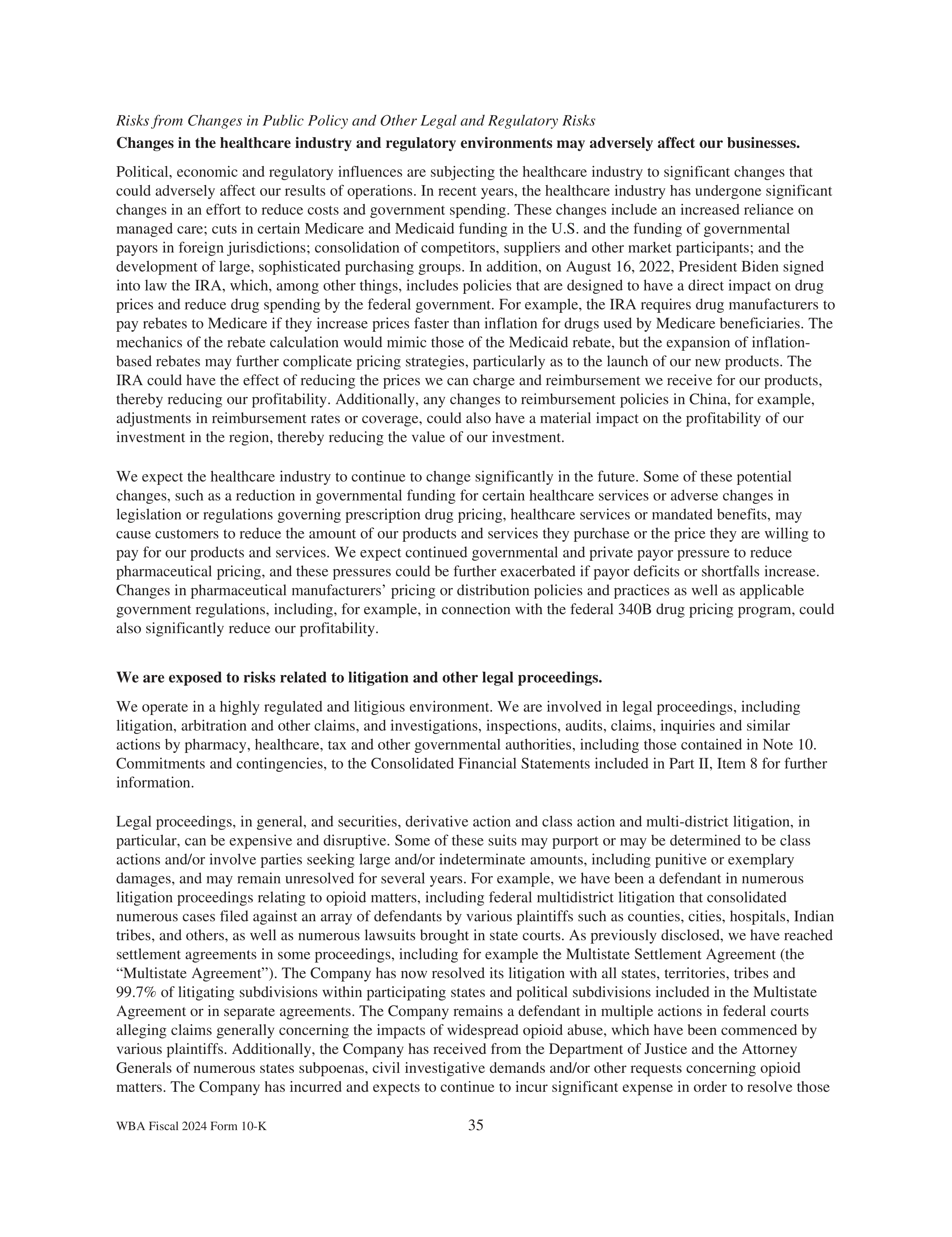 Walgreens Boots Alliance Annual Report — page 39