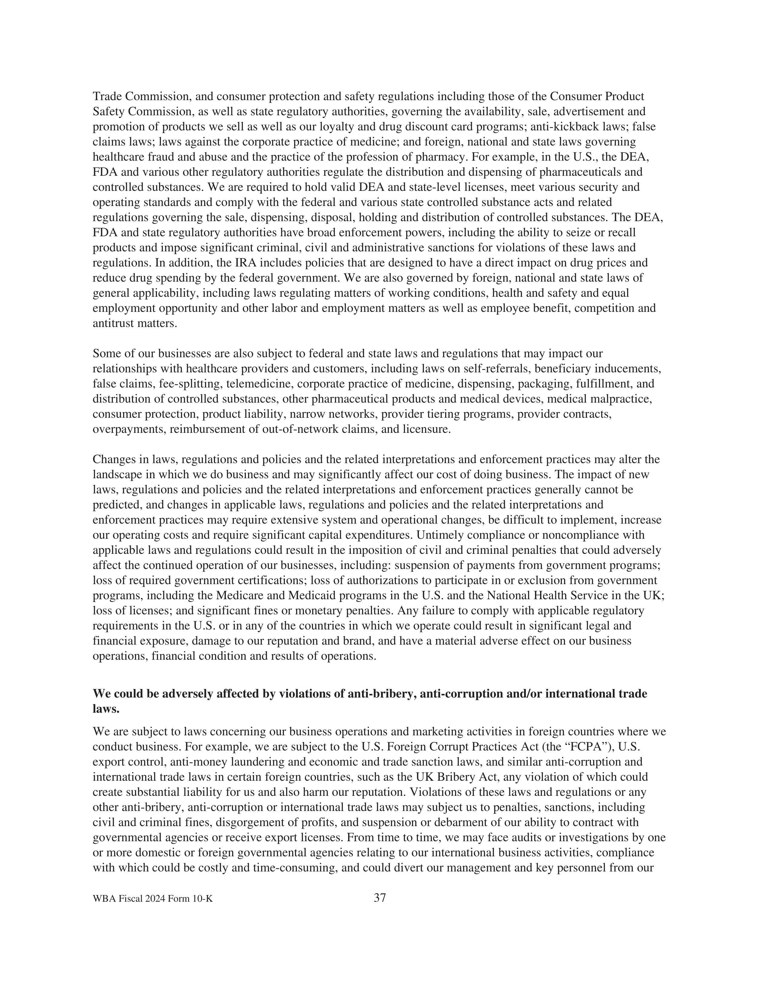 Walgreens Boots Alliance Annual Report — page 41