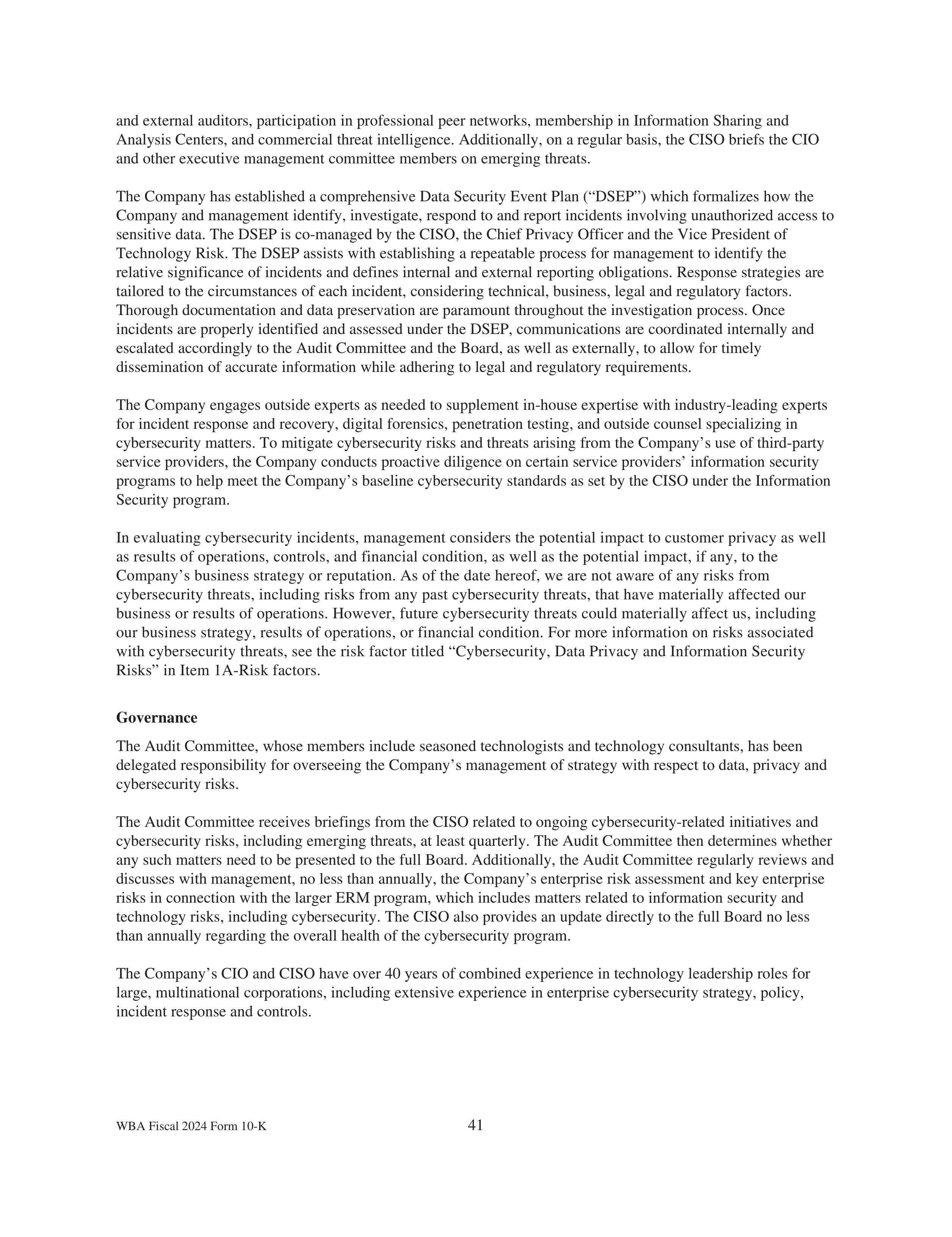 Walgreens Boots Alliance Annual Report — page 45