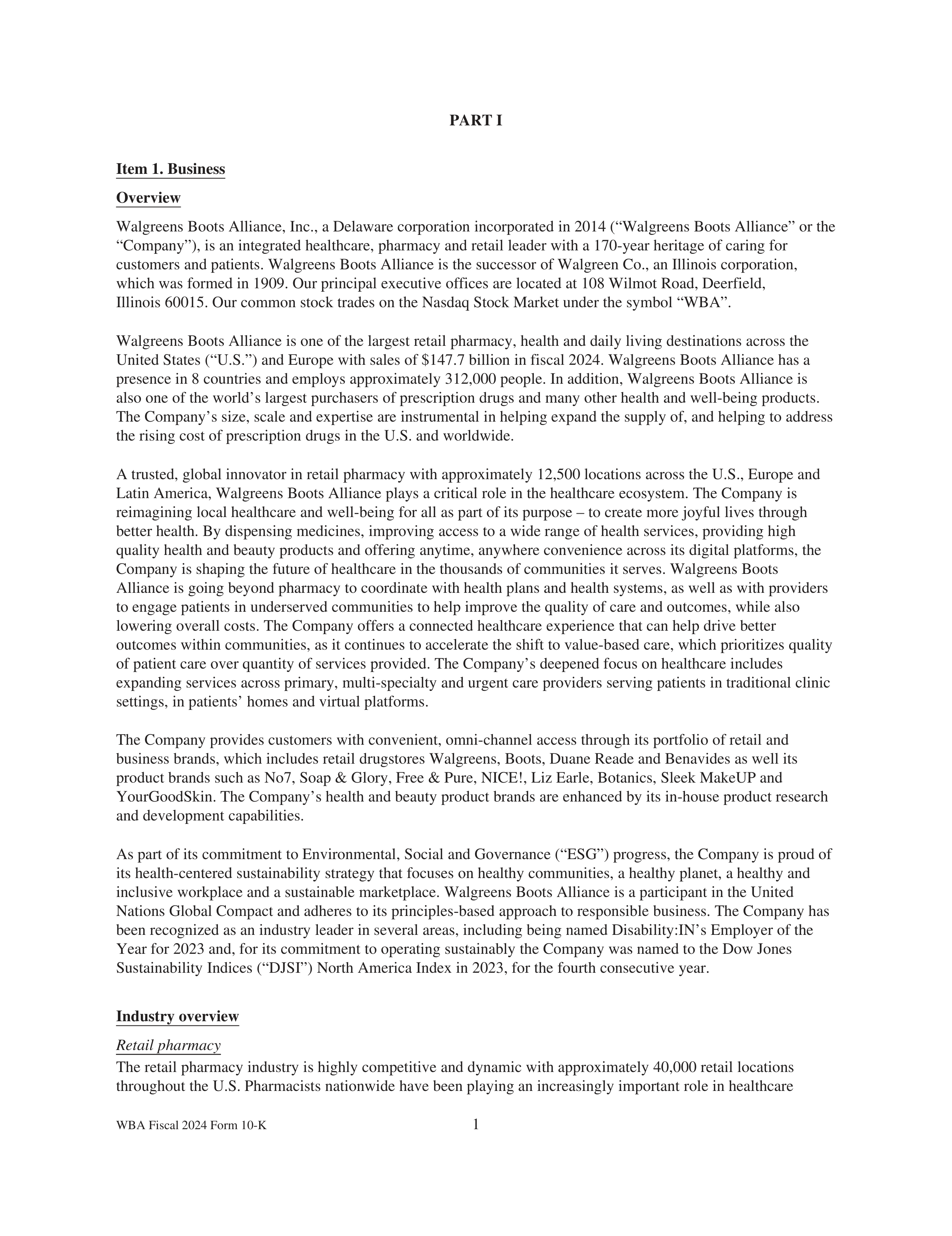 Walgreens Boots Alliance Annual Report — page 5