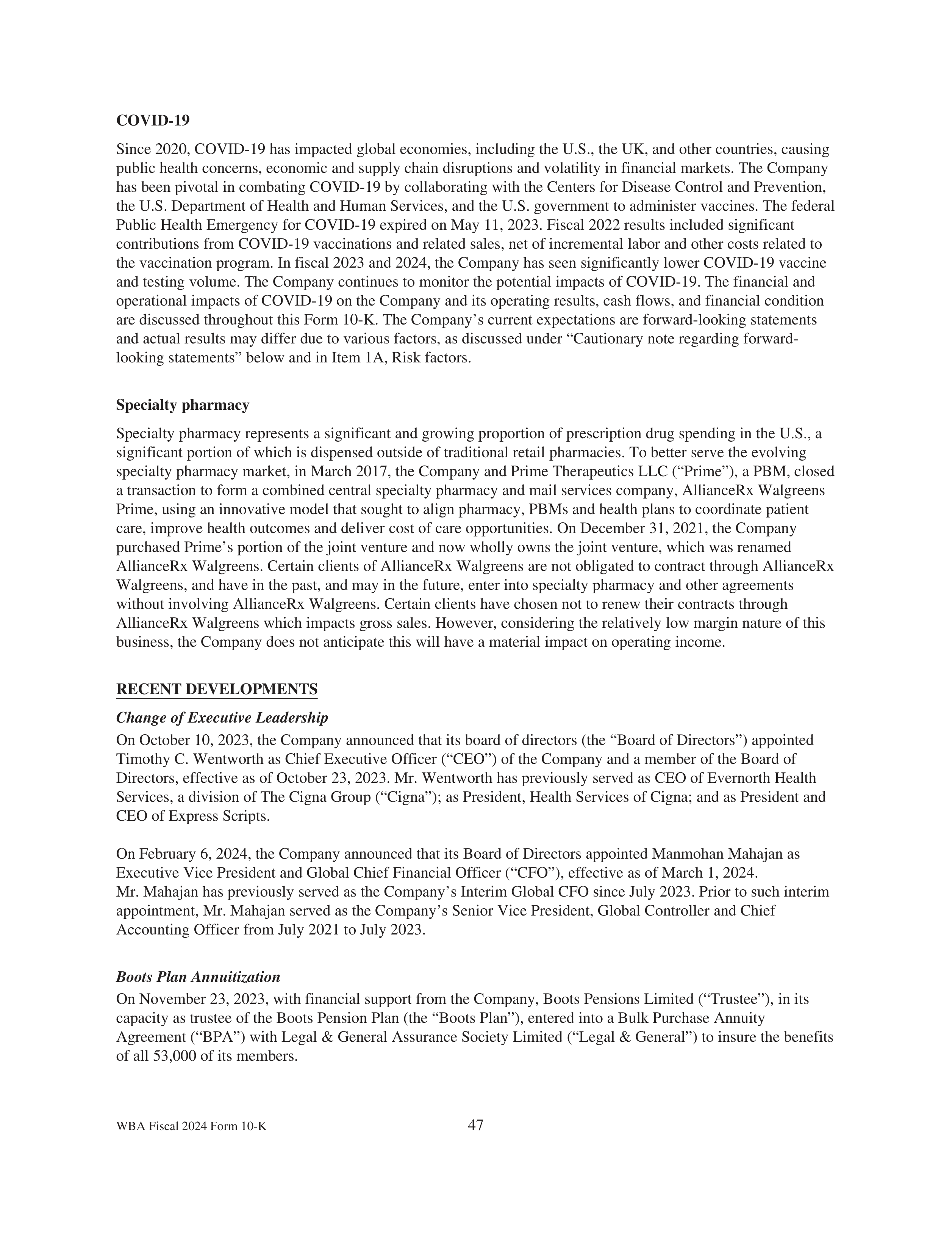 Walgreens Boots Alliance Annual Report — page 51