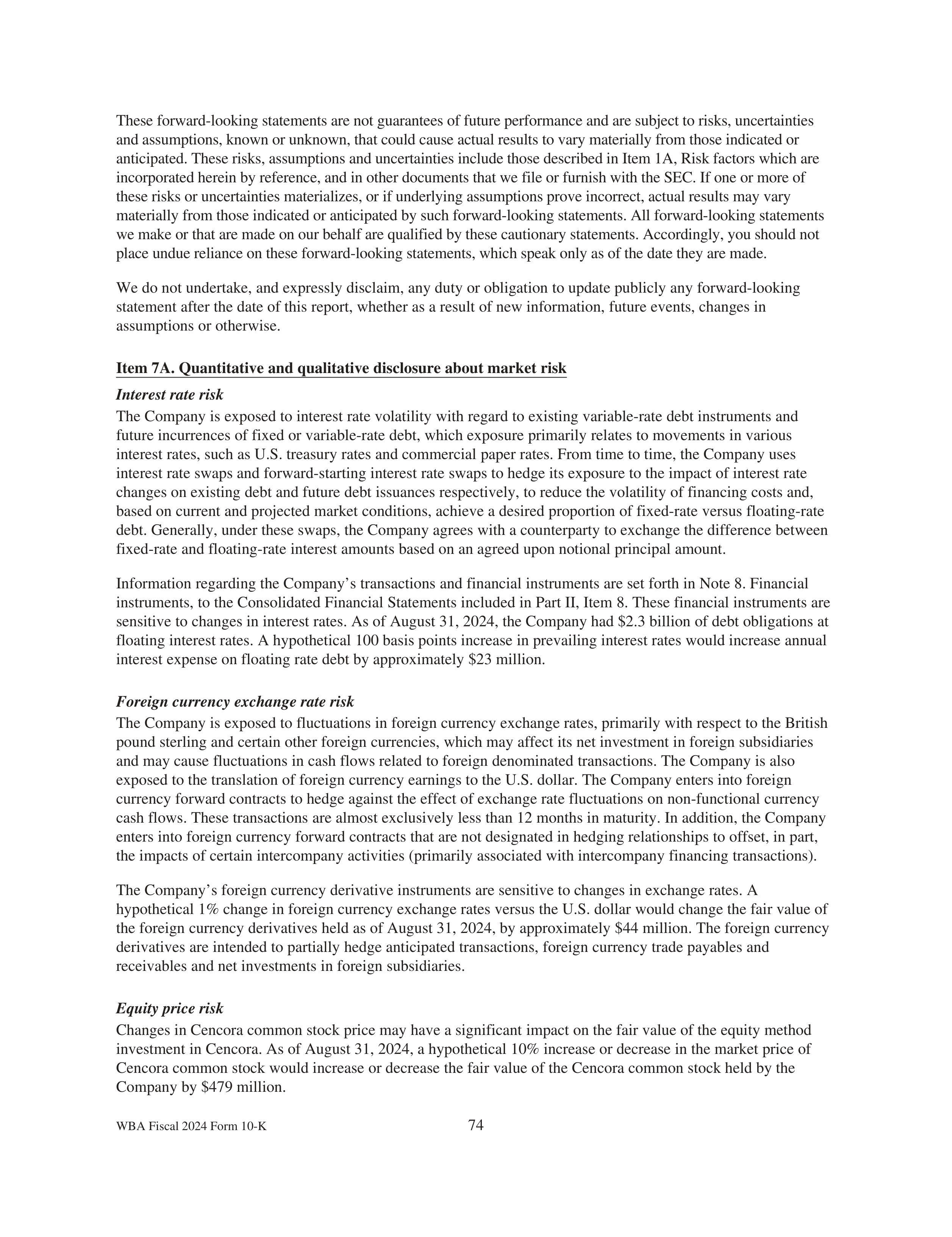 Walgreens Boots Alliance Annual Report — page 78