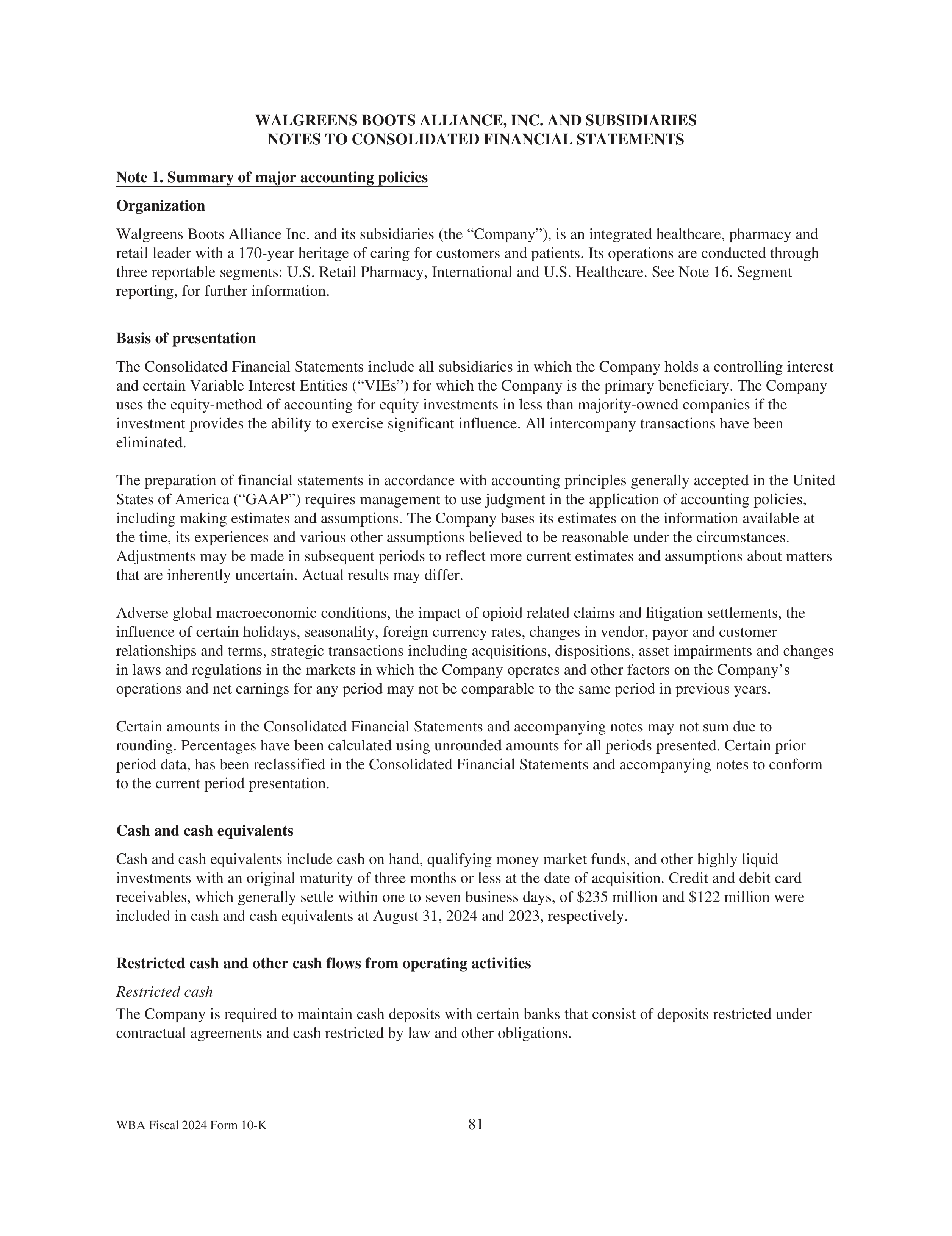 Walgreens Boots Alliance Annual Report — page 85