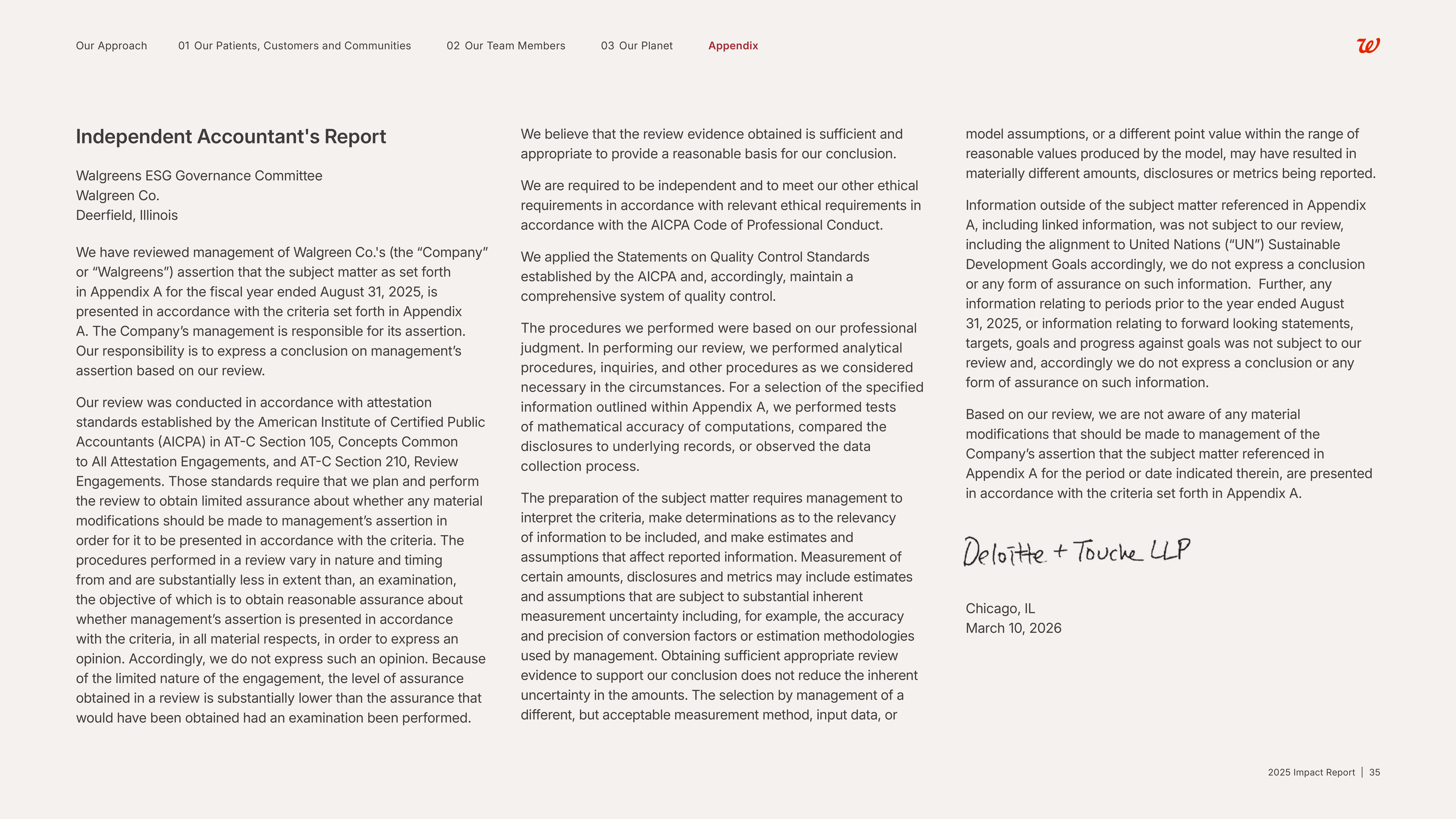 Walgreens Boots Alliance Impact Report — page 36
