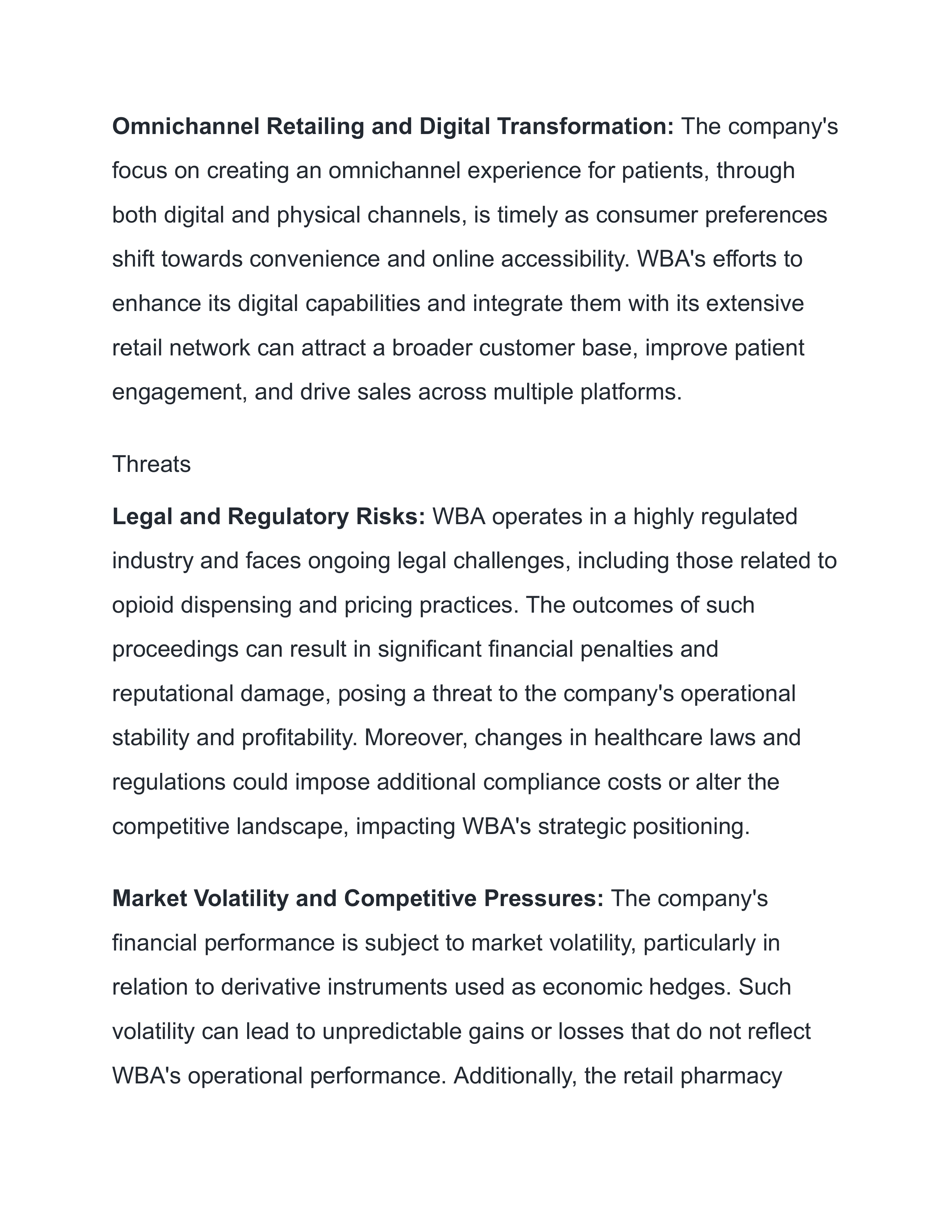 Walgreens Boots Alliance Swot Analysis  — page 5