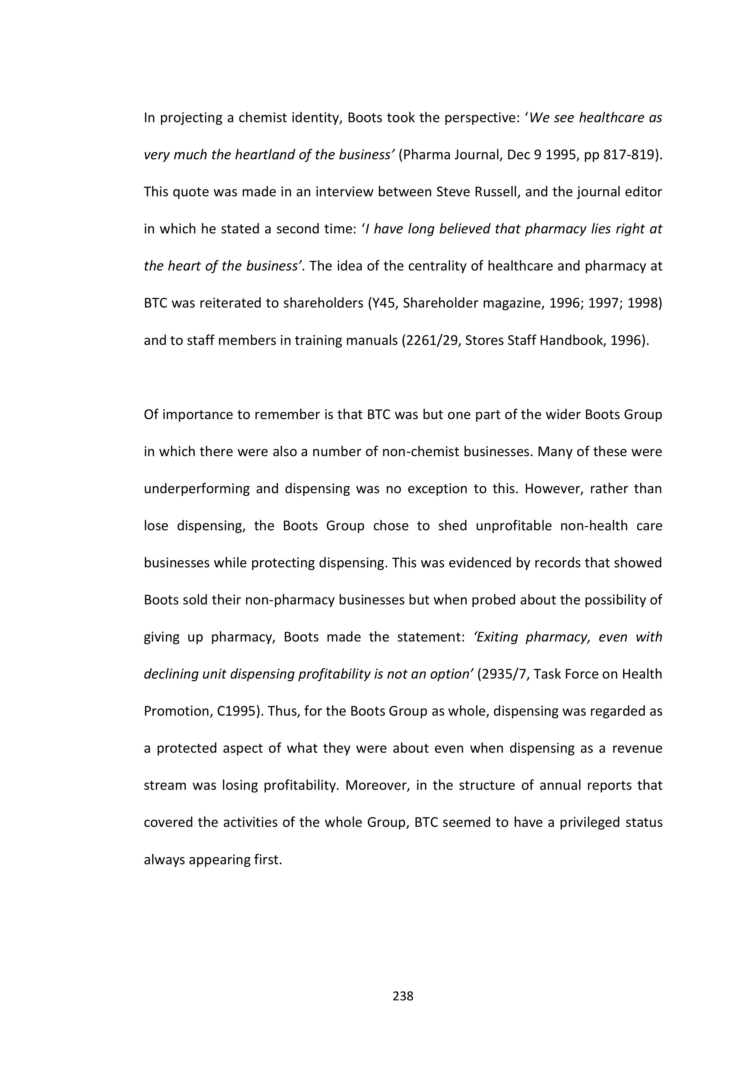 Walgreens Case Study — page 239