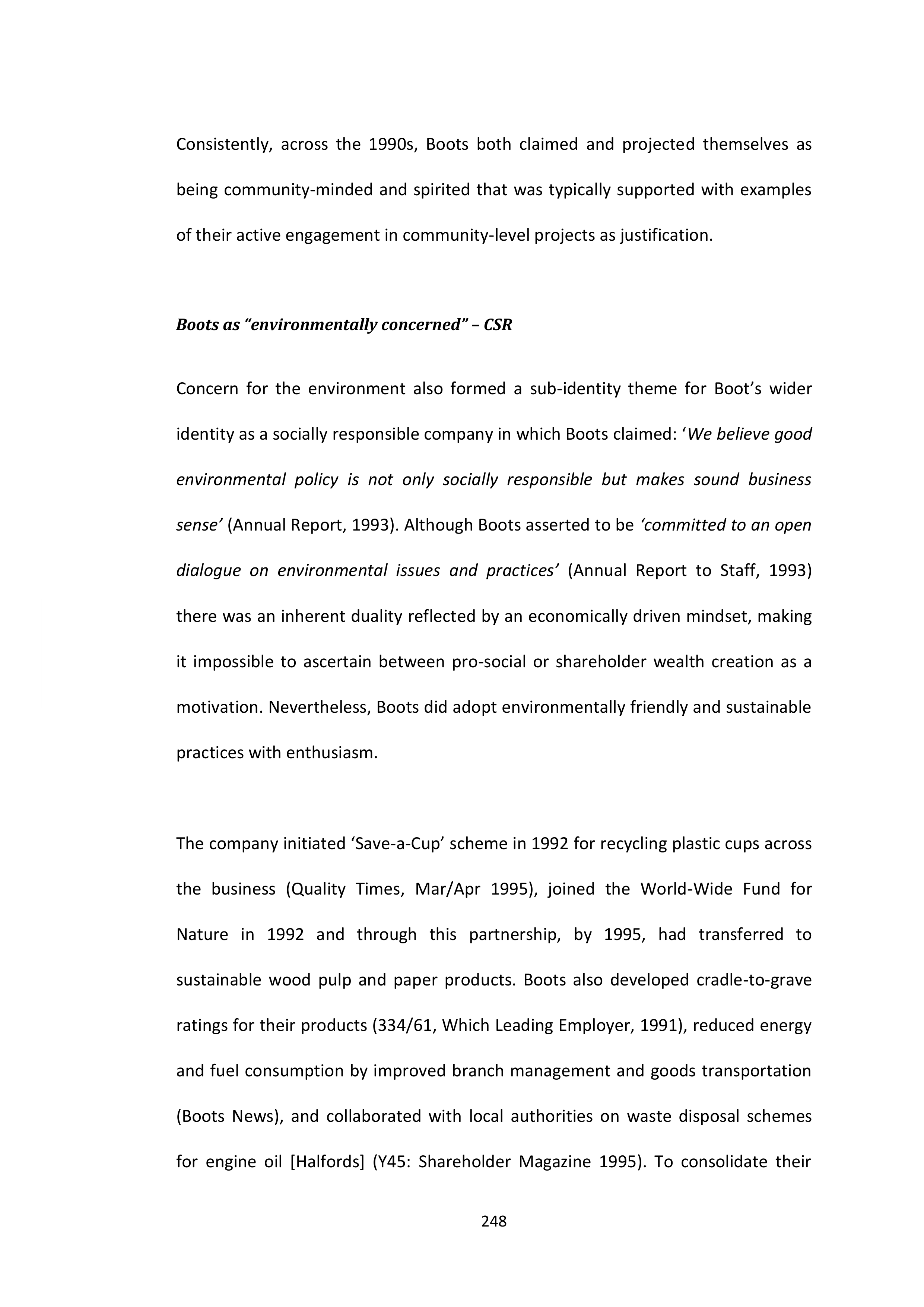 Walgreens Case Study — page 249