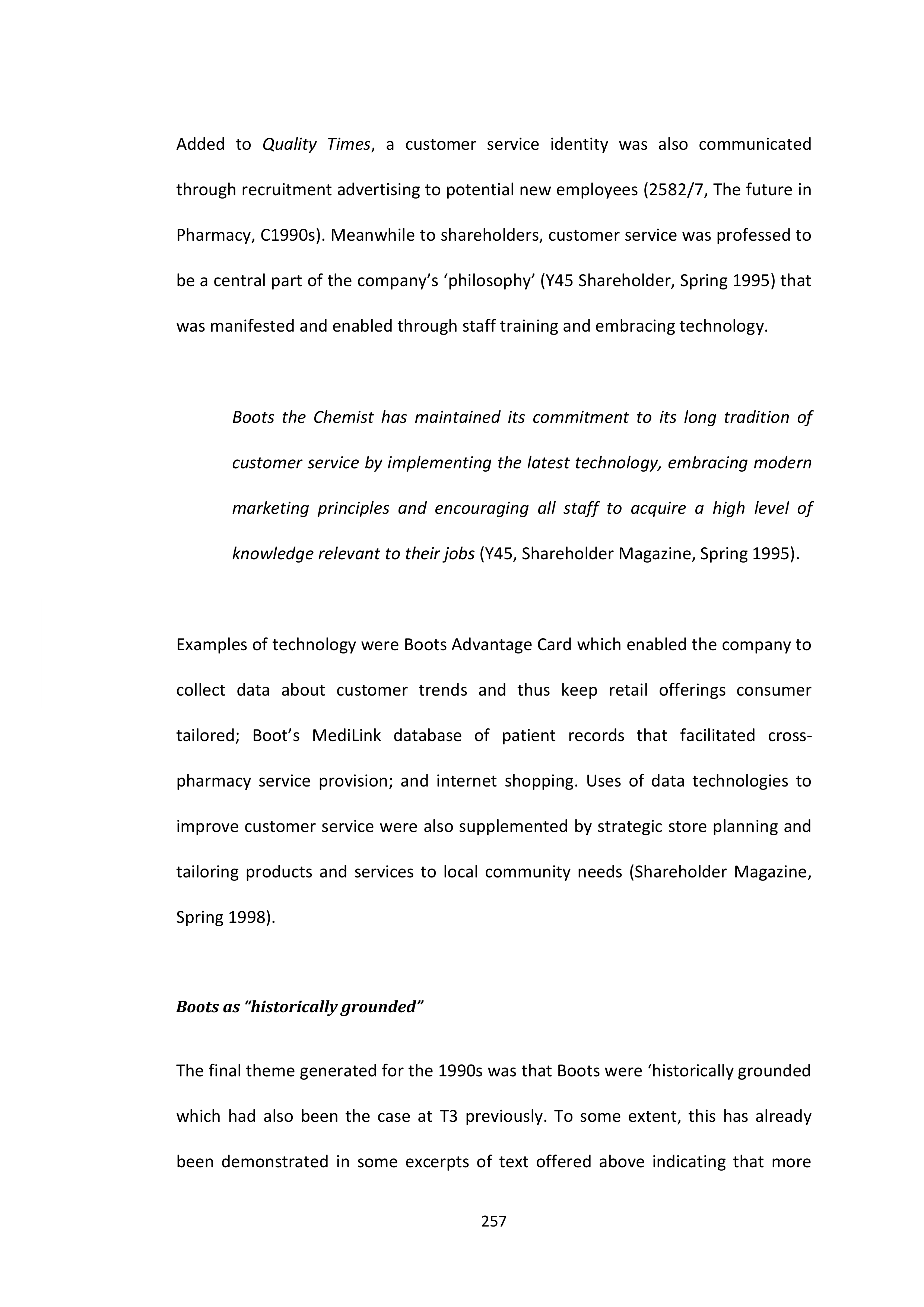 Walgreens Case Study — page 258