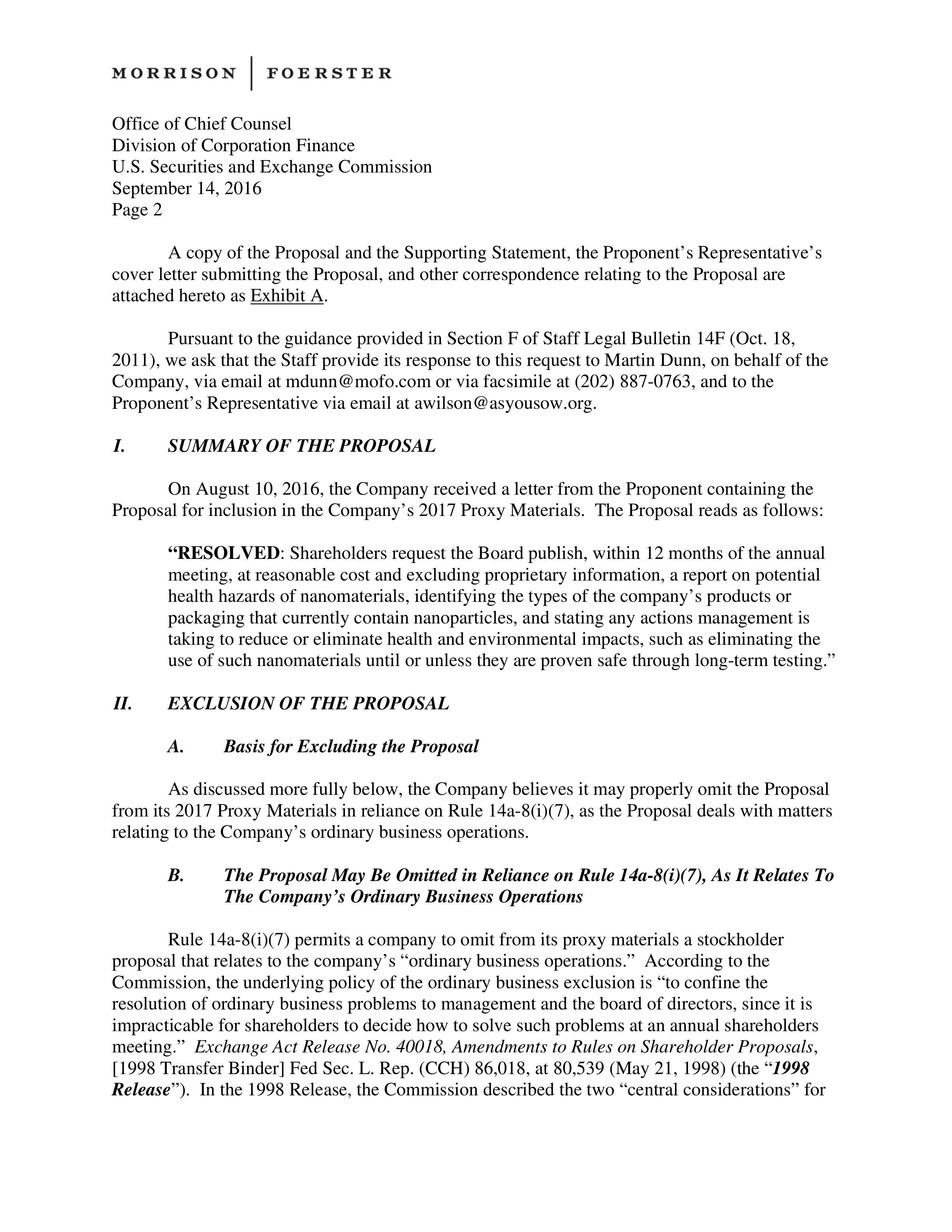 Walgreens Boots Alliance Proposal  — page 2