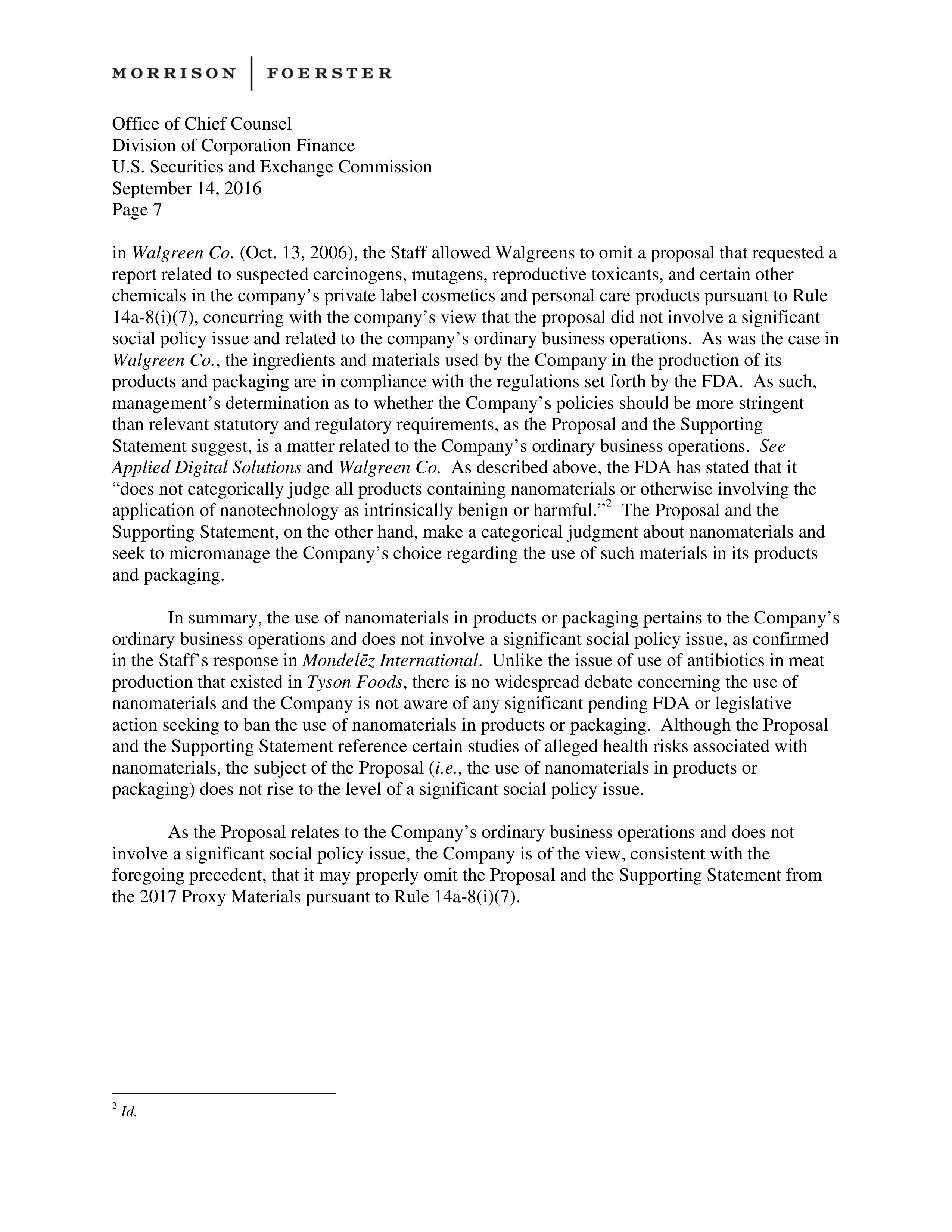 Walgreens Boots Alliance Proposal  — page 7