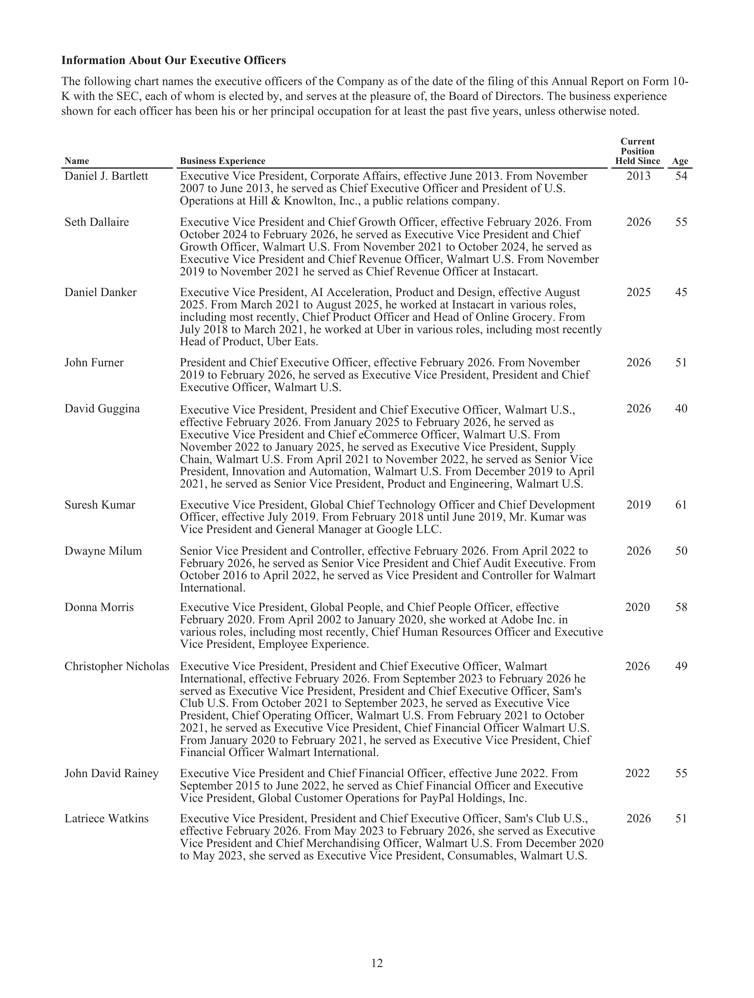Walmart Annual Report — page 14