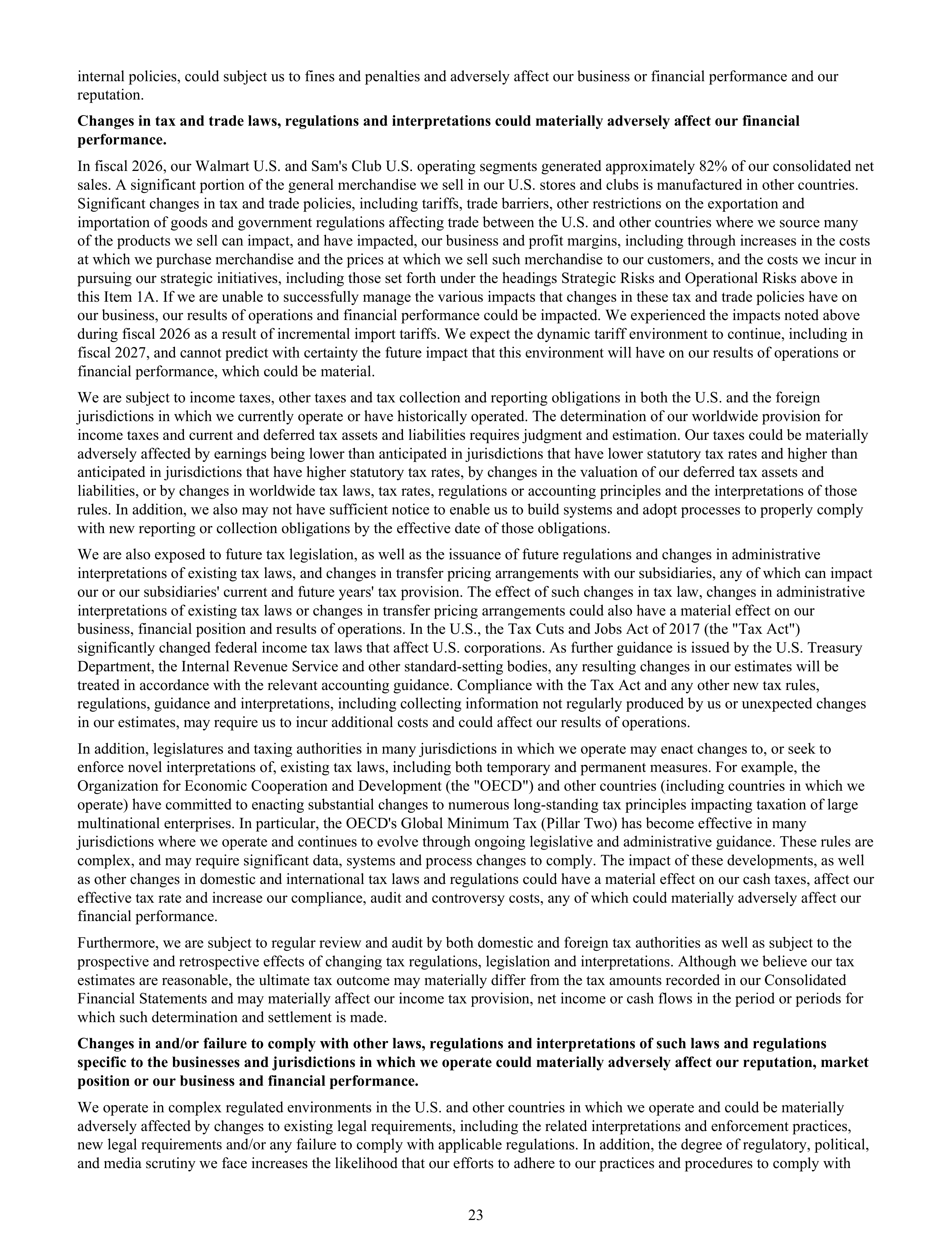 Walmart Annual Report — page 25